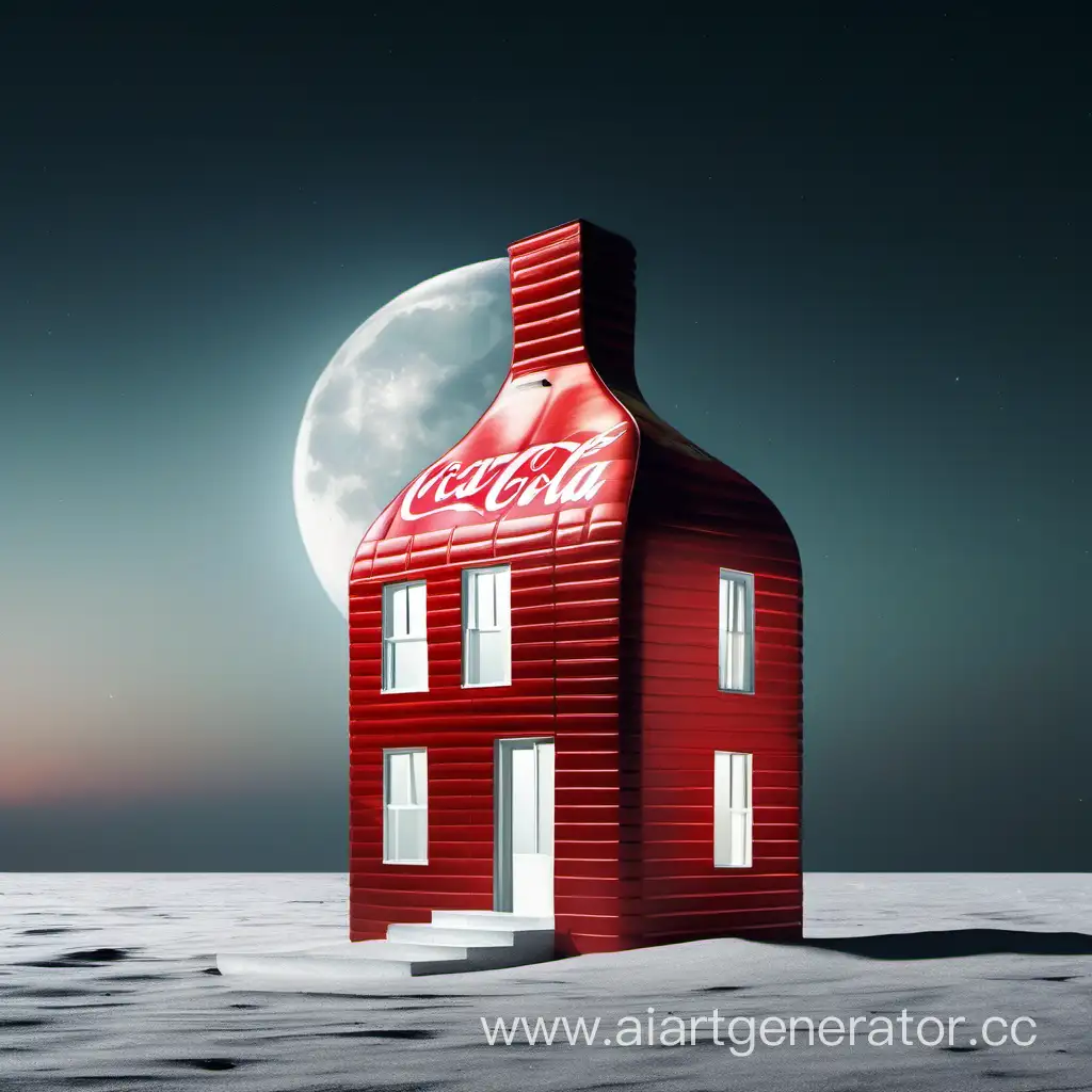 Дом в виде стеклянной бутылки coca-cola с земли до луны