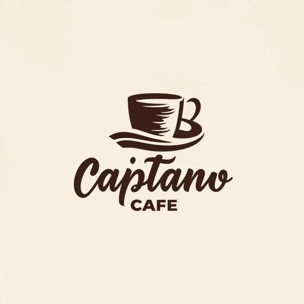 LOGO-Design-for-Capitano-Cafe-Elegant-Text-with-Coffee-Cup-Emblem
