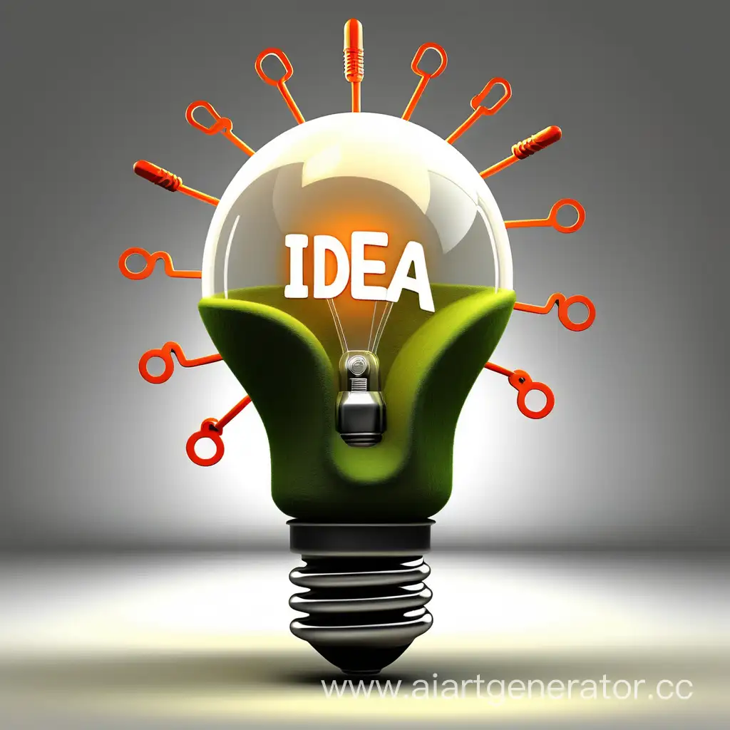 Illuminated-IDEA-Light-Bulb-Shining-on-Computer-Icons