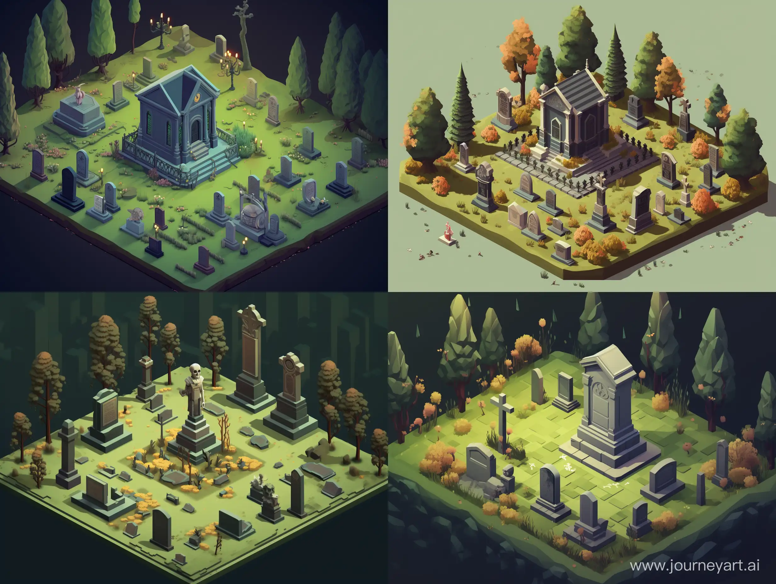 Casual-Isometric-Cemetery-Scene-with-a-43-Aspect-Ratio