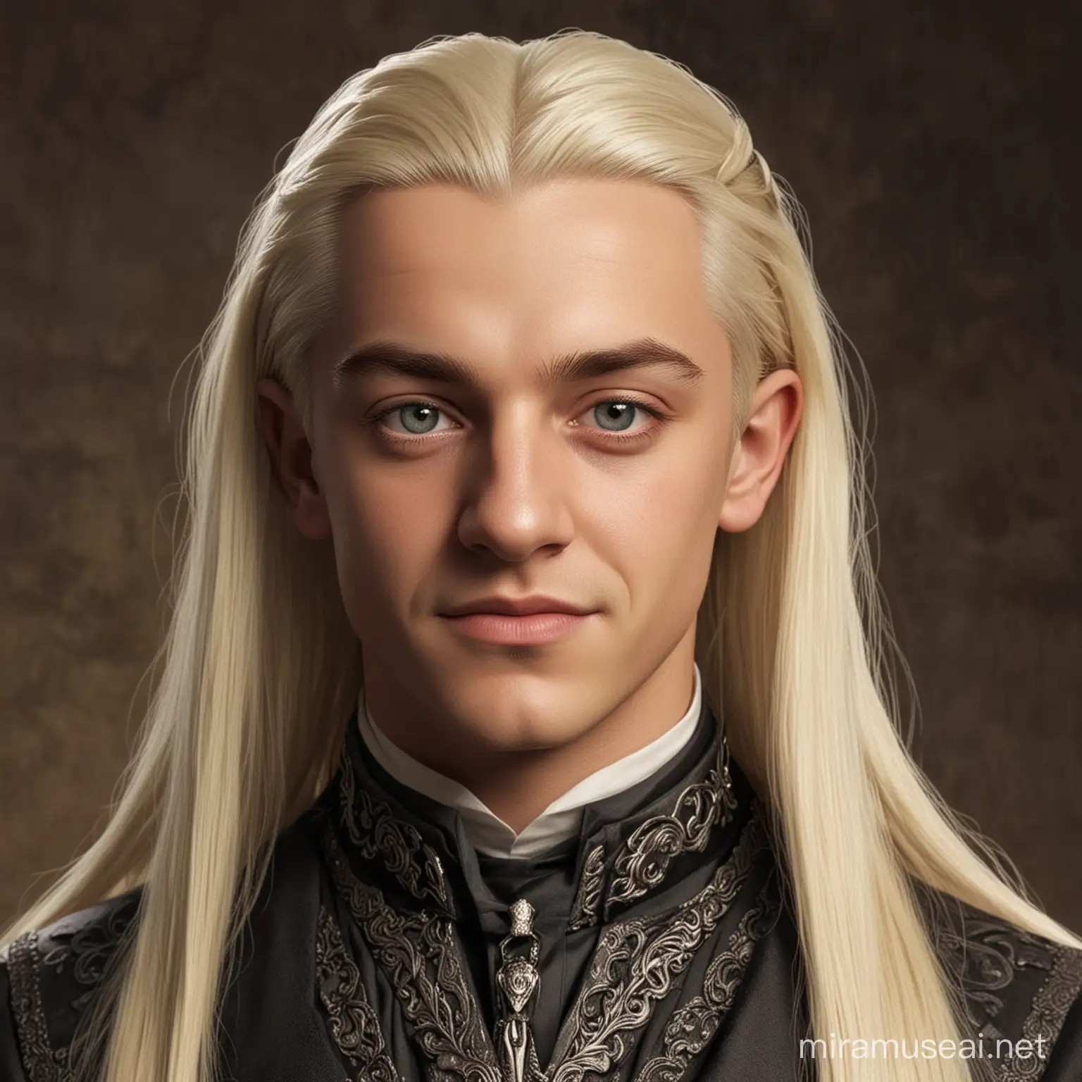 Young Lucius Malfoy Portrait Slytherin Student with a Dark Elegance