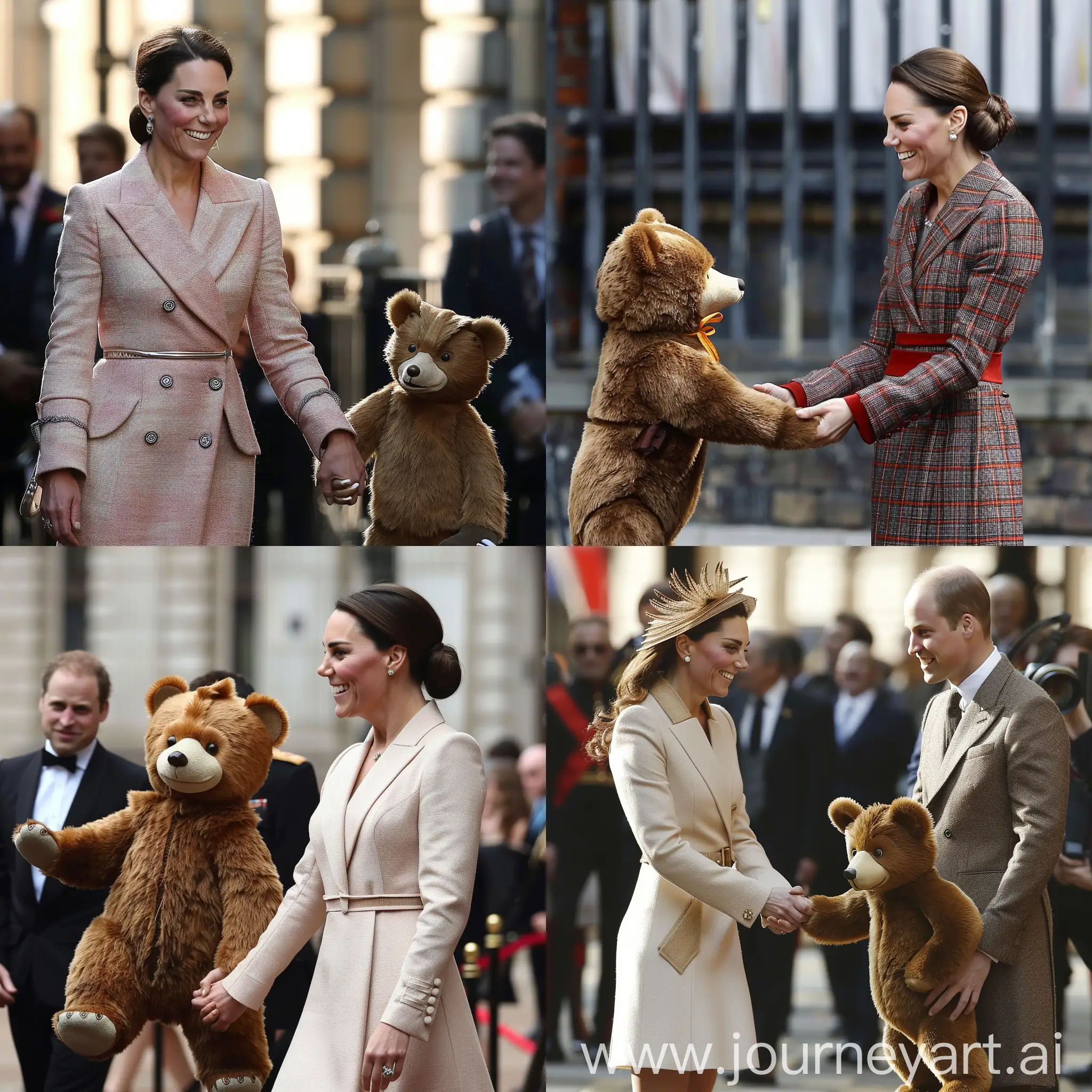 Kate Middleton Holding hands with Paddington bear