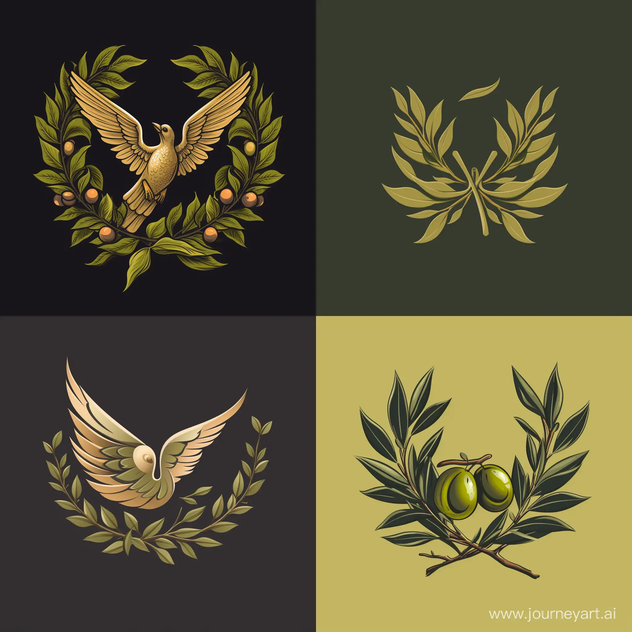 Olive-Branch-Wings-Logo-Design