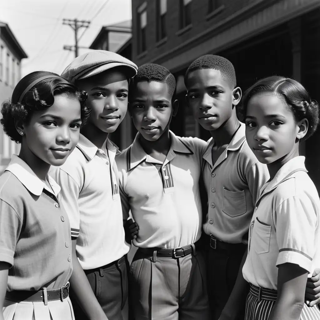 African-American teenage boys and girls,  1933