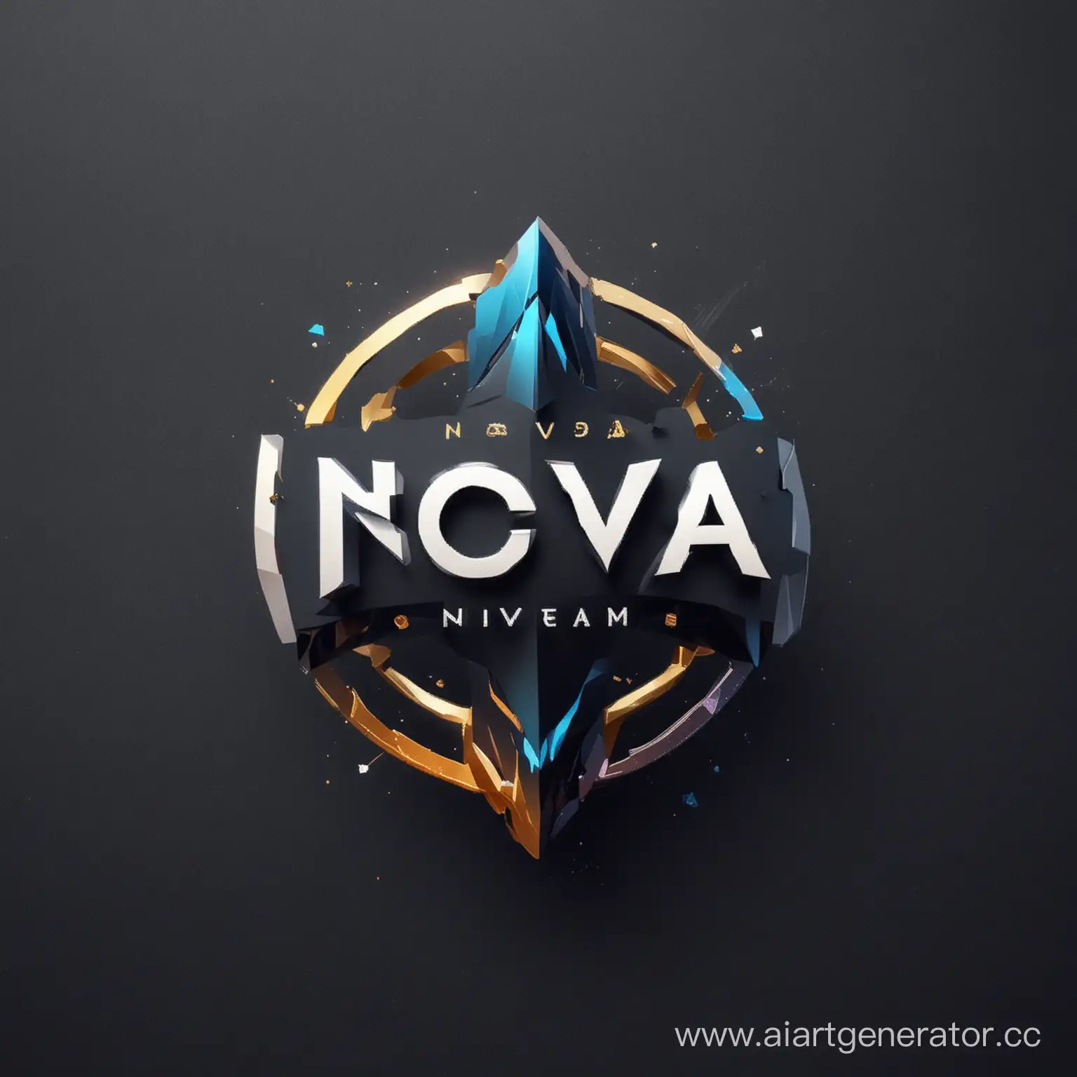 Логотип для "nova team", они занимаются криптовалютой 