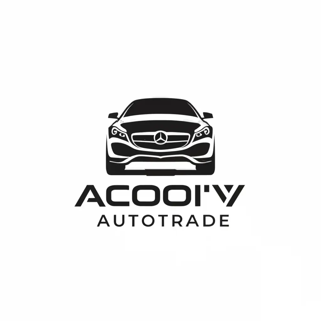 a logo design,with the text "ASOIU AUTOTRADE", main symbol:Car Mercedes ,Moderate,clear background