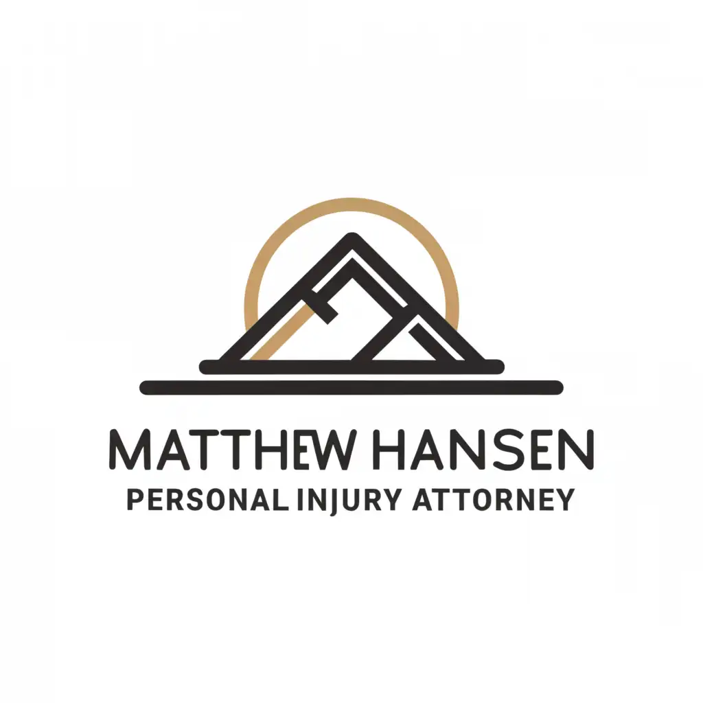 a logo design,with the text "Matthew Hansen - Personal Injury Attorney", main symbol:camelback mountain,Minimalistic,be used in Legal industry,clear background