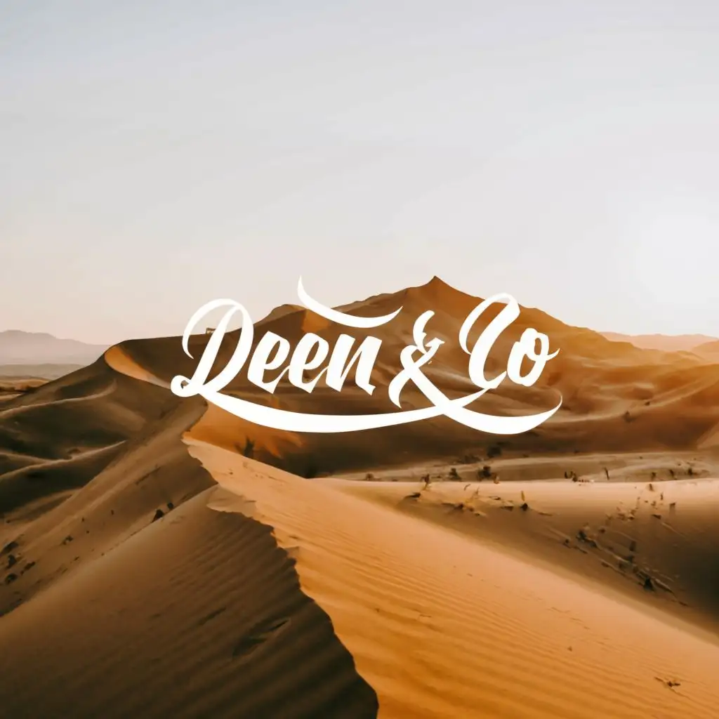 logo, Desert, with the text "Deen&Co.", typography, be used in Religious industry