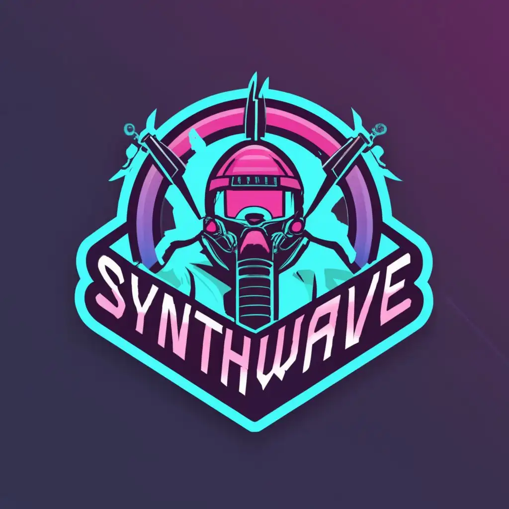 logo, logo team counter strike, with the text "SynthWave since 2k24", typography