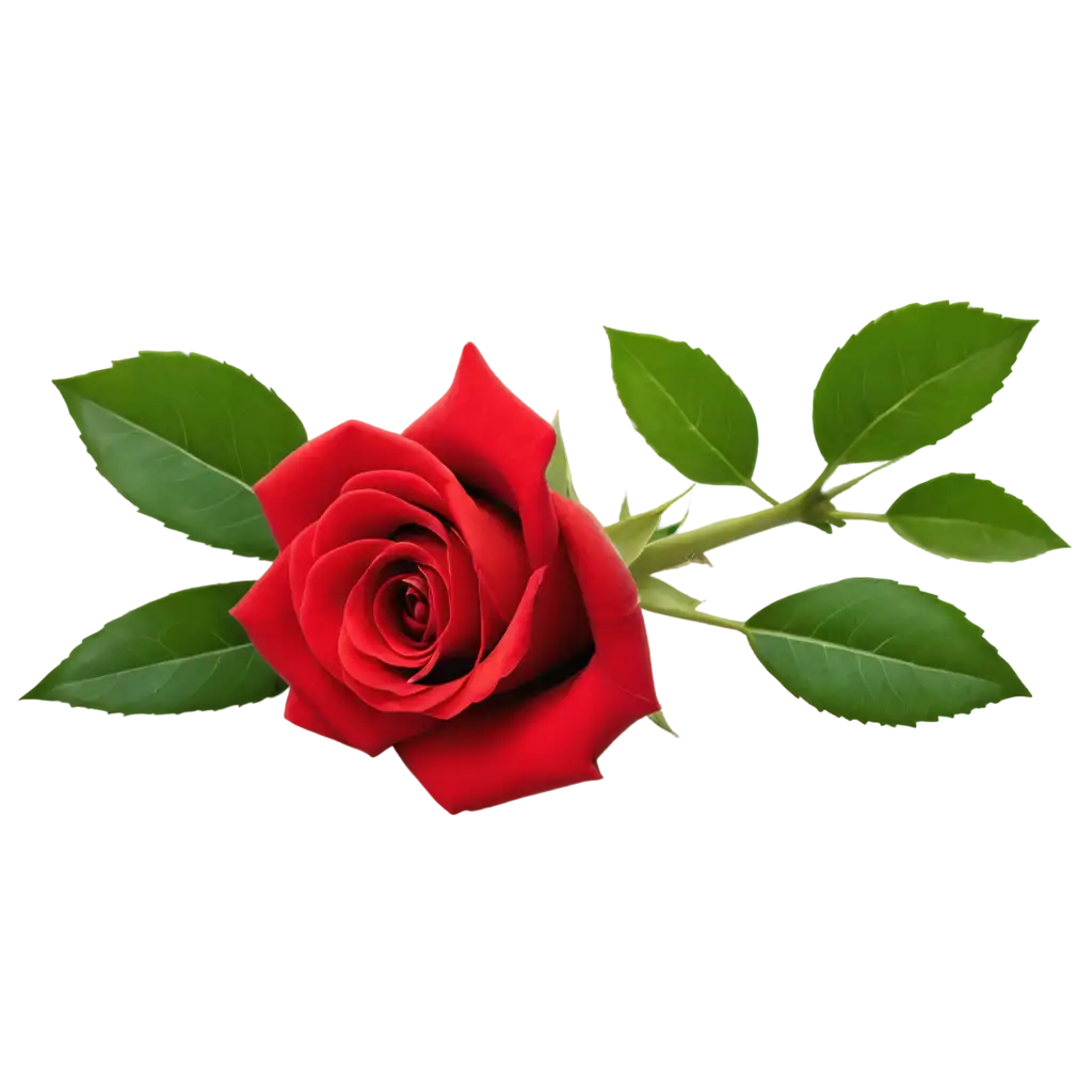 Exquisite-PNG-Image-of-a-Single-Red-Rose-Capturing-the-Beauty-in-High-Quality