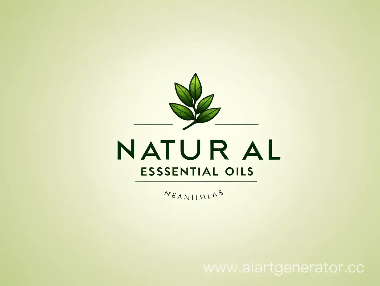 минималистичный логотип с названием "Натуральные эфирные масла"