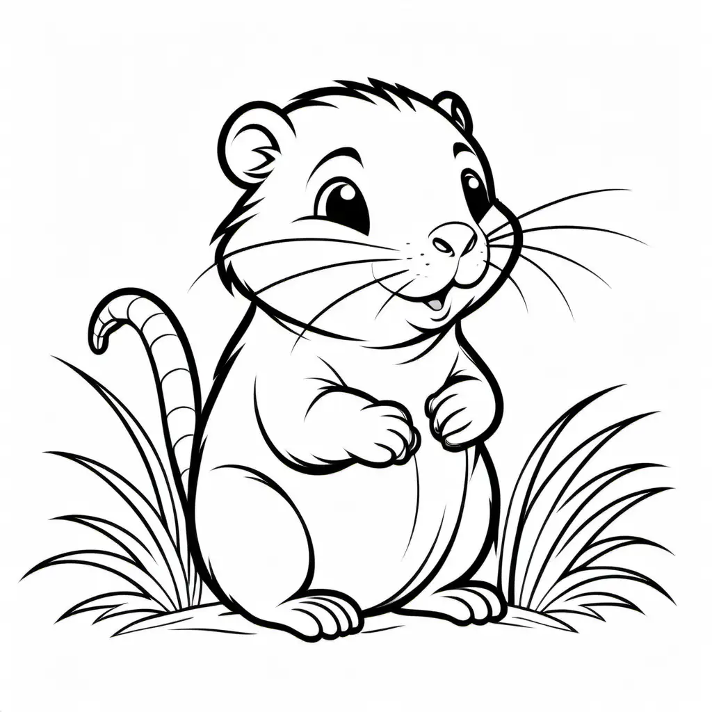 Cute-Muskrat-Coloring-Page-Disney-Style-Line-Art-for-Kids