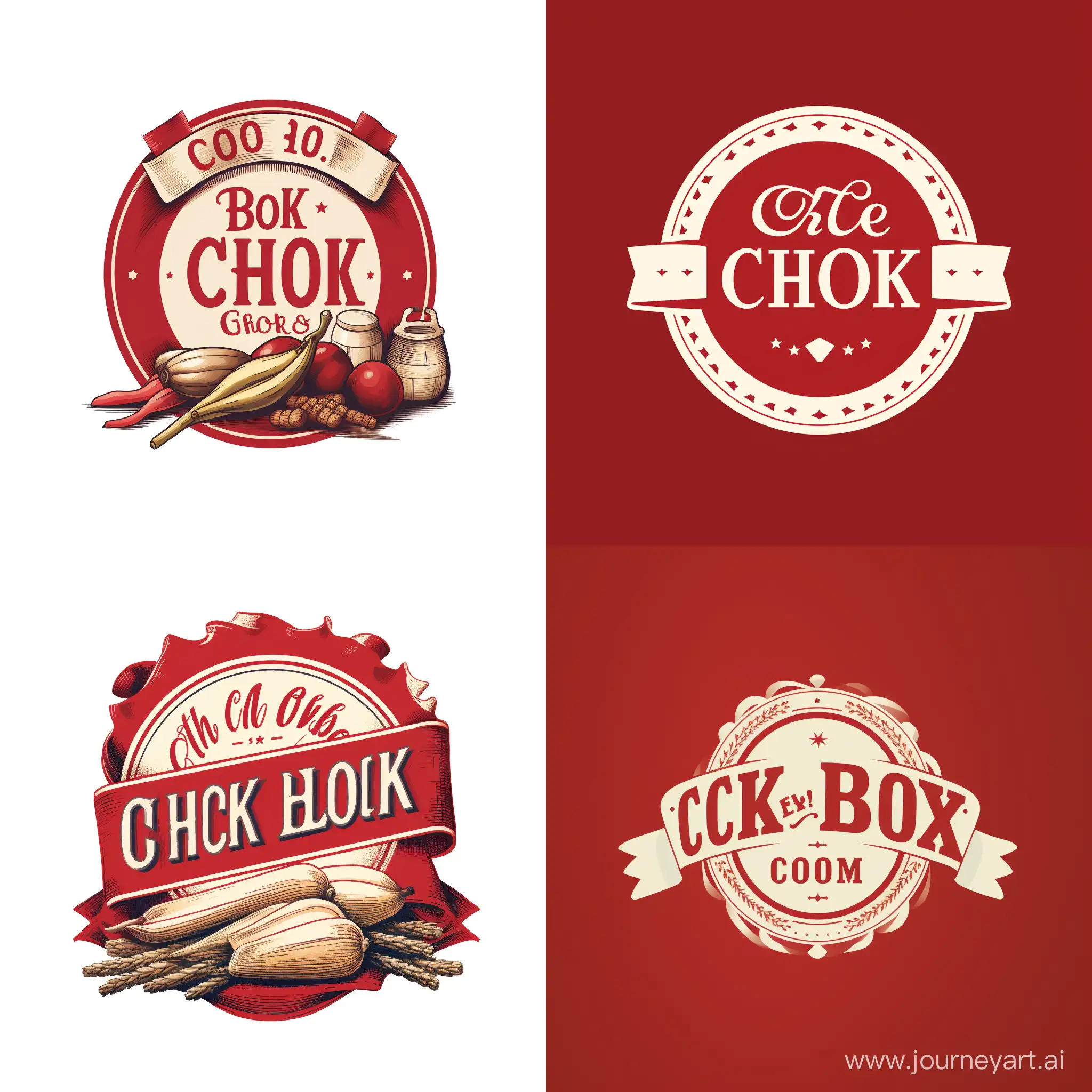 logo "LE BON CHOIX" for a general store with red and white colors 

Le bon choix = The great choice, so use like as a logo