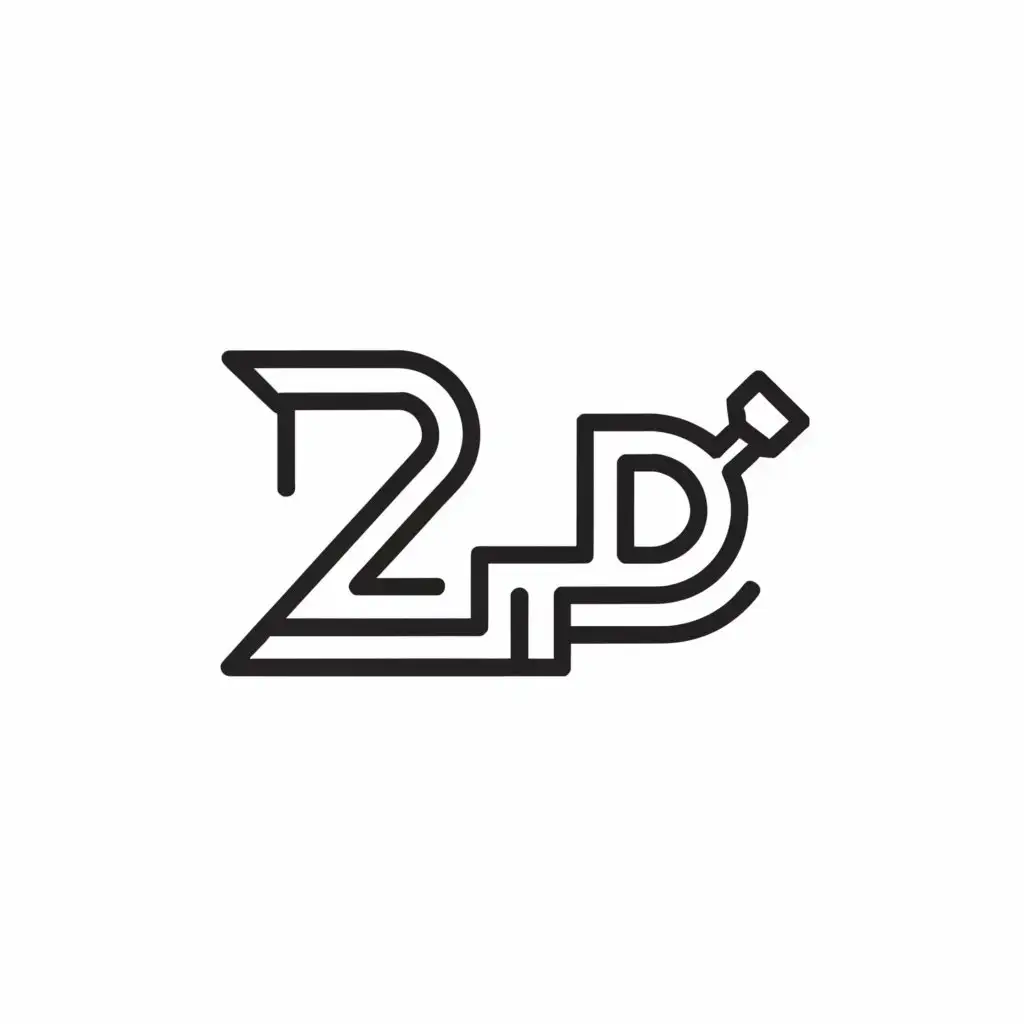 a logo design,with the text "2D", main symbol:construction materials,Minimalistic,be used in Construction industry,clear background