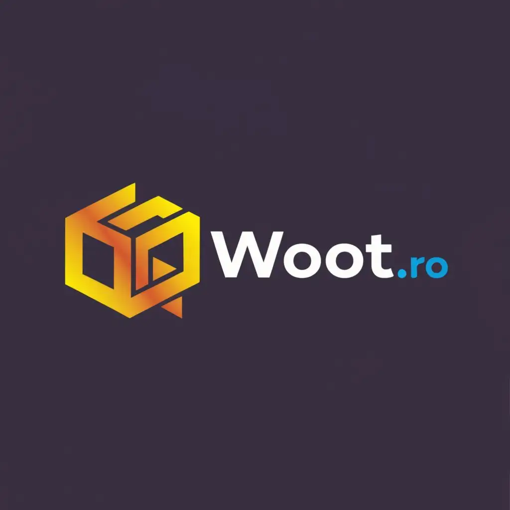 LOGO-Design-for-WootRo-Technological-Shipping-Innovation-with-a-Global-Reach-and-a-Box-Symbol