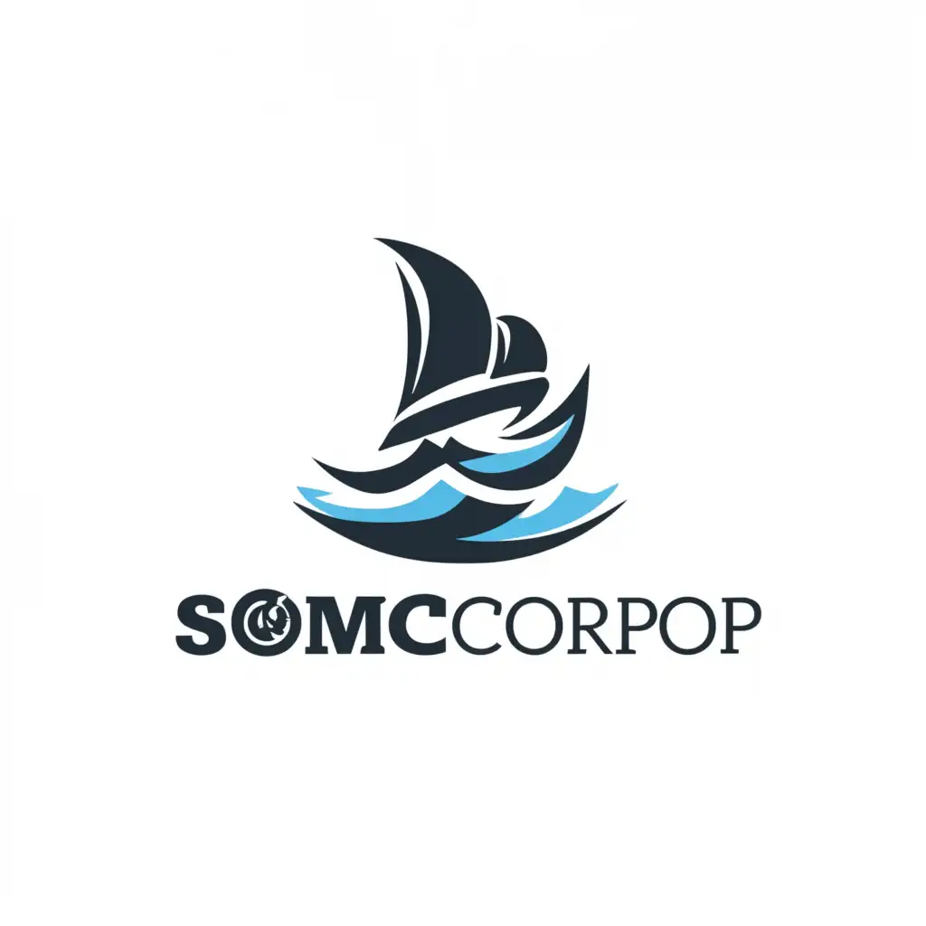 LOGO-Design-For-SOMCCORP-Maritime-Elegance-with-Ship-Symbol-on-Clear-Background