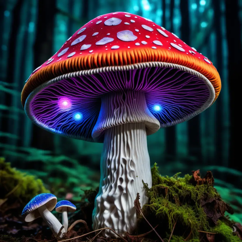 Psychedelic Magic Cap Mushroom Art