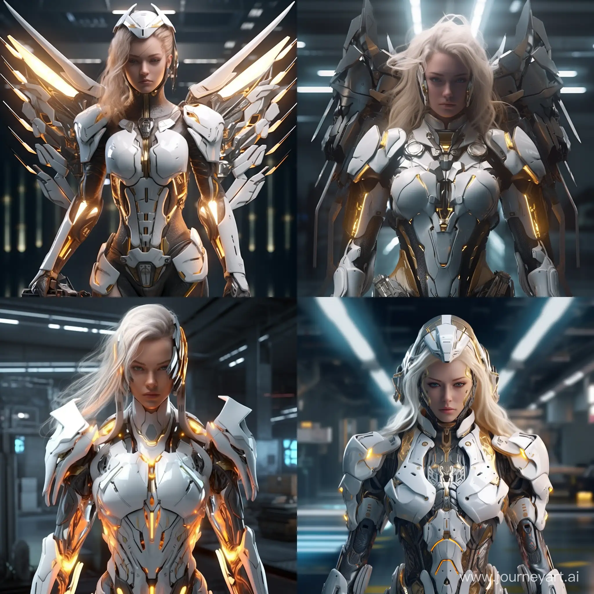 Futuristic-Angel-in-Cyberpunk-Armor-with-Crossbow