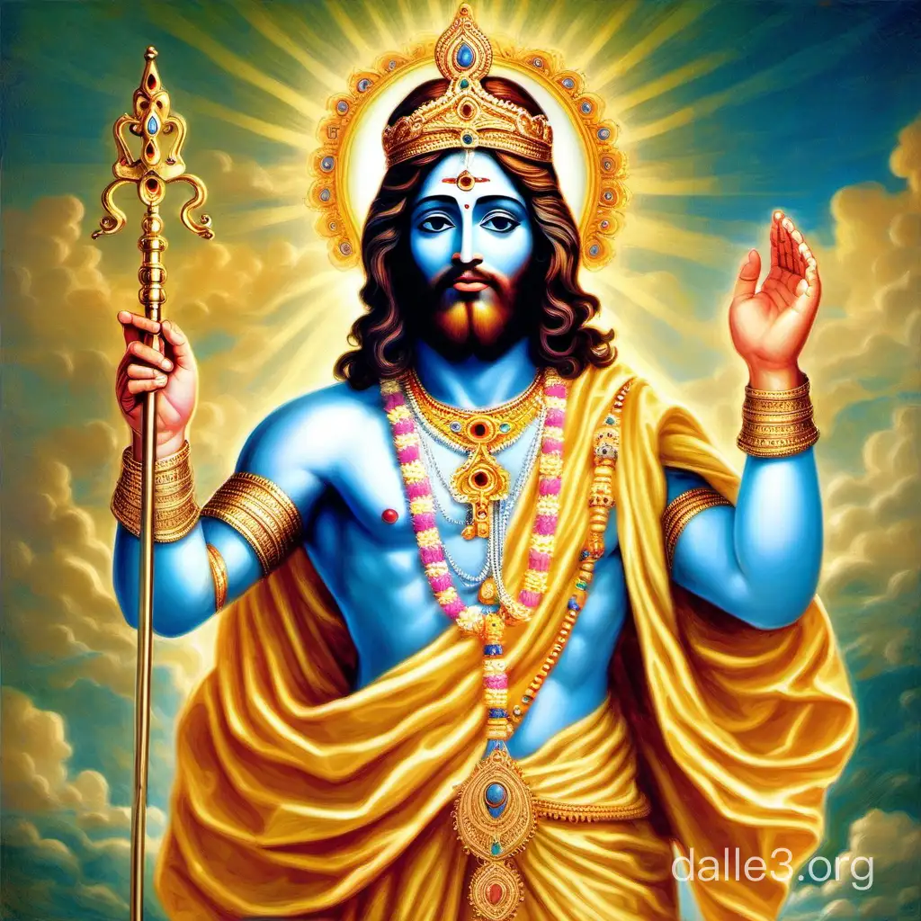 Religious Fusion Jesus embodying Krishna | Dalle3 AI