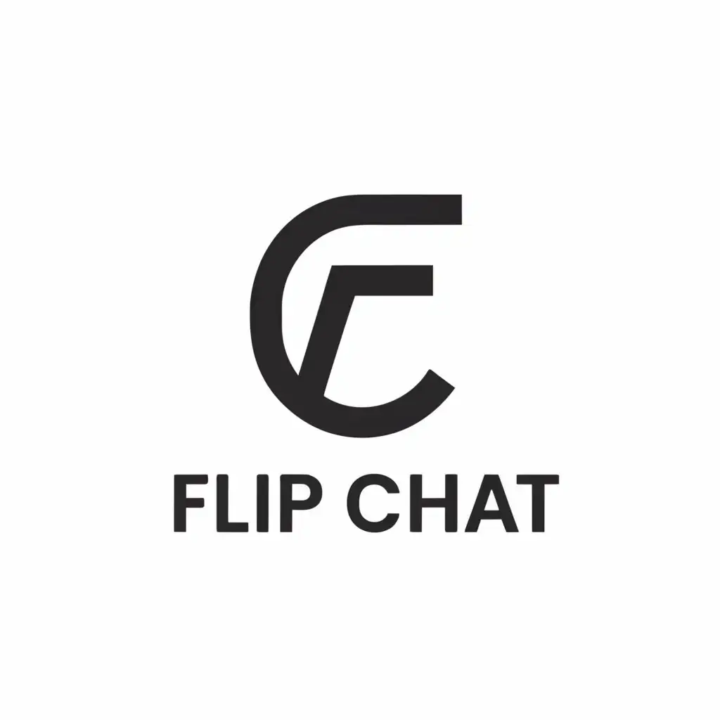 a logo design,with the text "Flip Chat", main symbol:FC,Minimalistic,be used in Finance industry,clear background