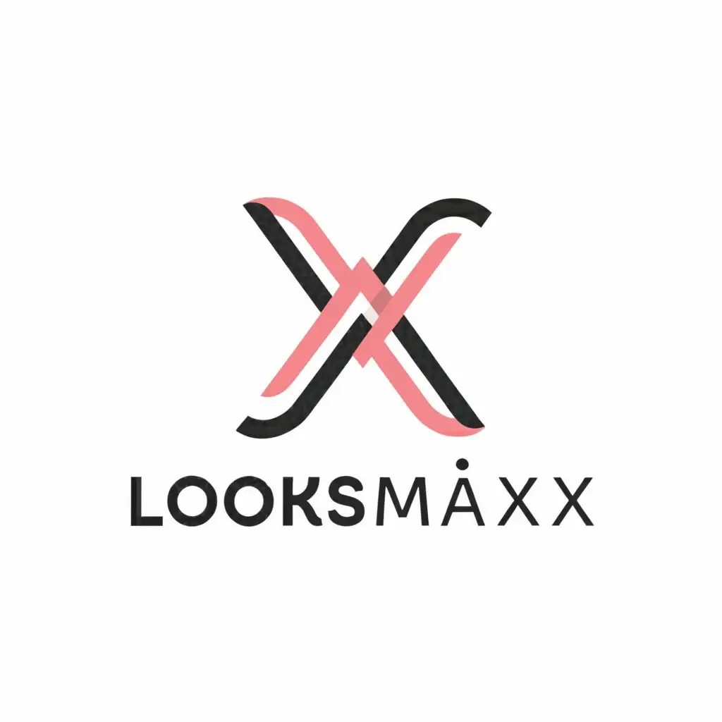 a logo design,with the text "Looksmaxx", main symbol:L XX,Moderate,be used in Beauty Spa industry,clear background