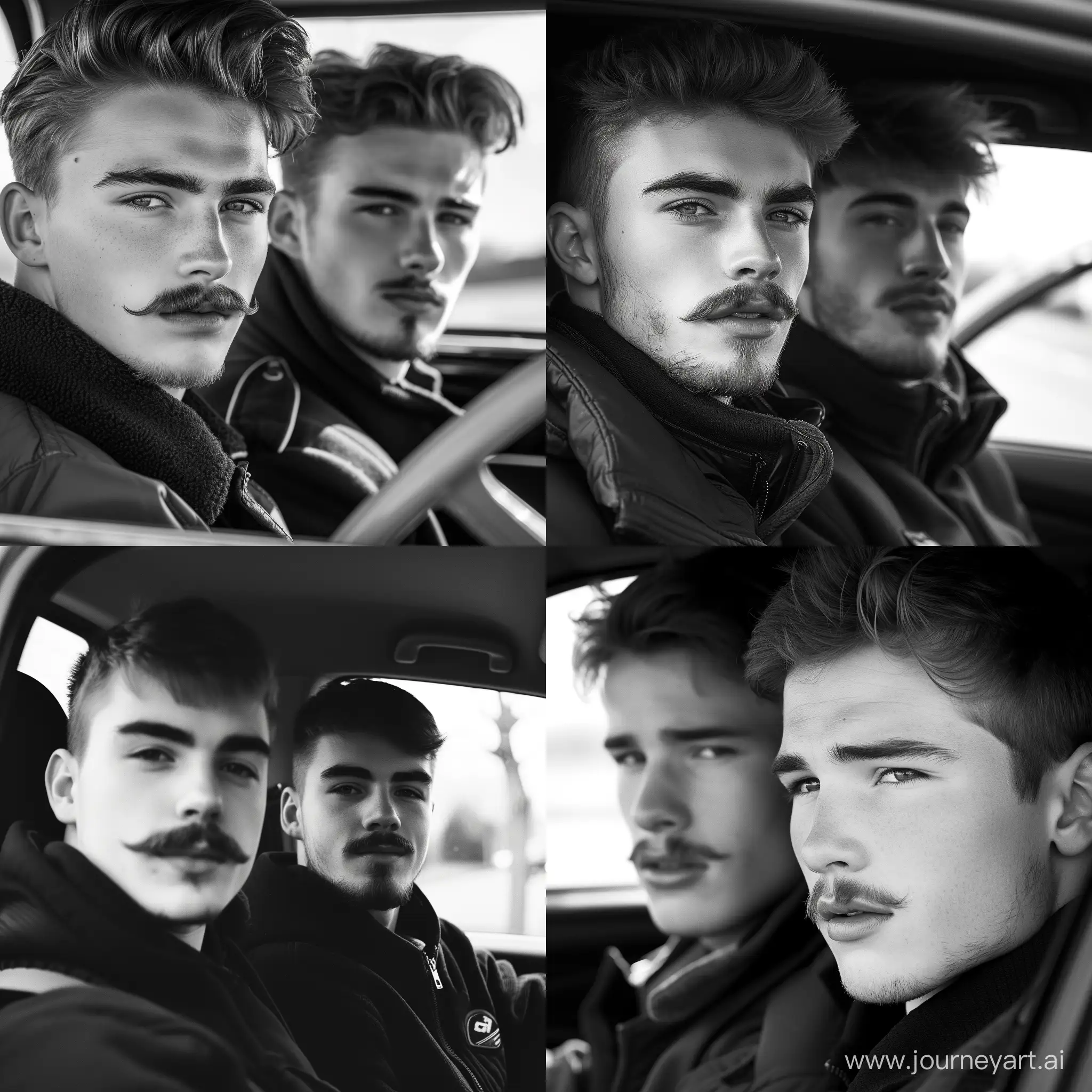 Stylish-Gentlemen-on-a-Drive-with-Distinct-Facial-Hair