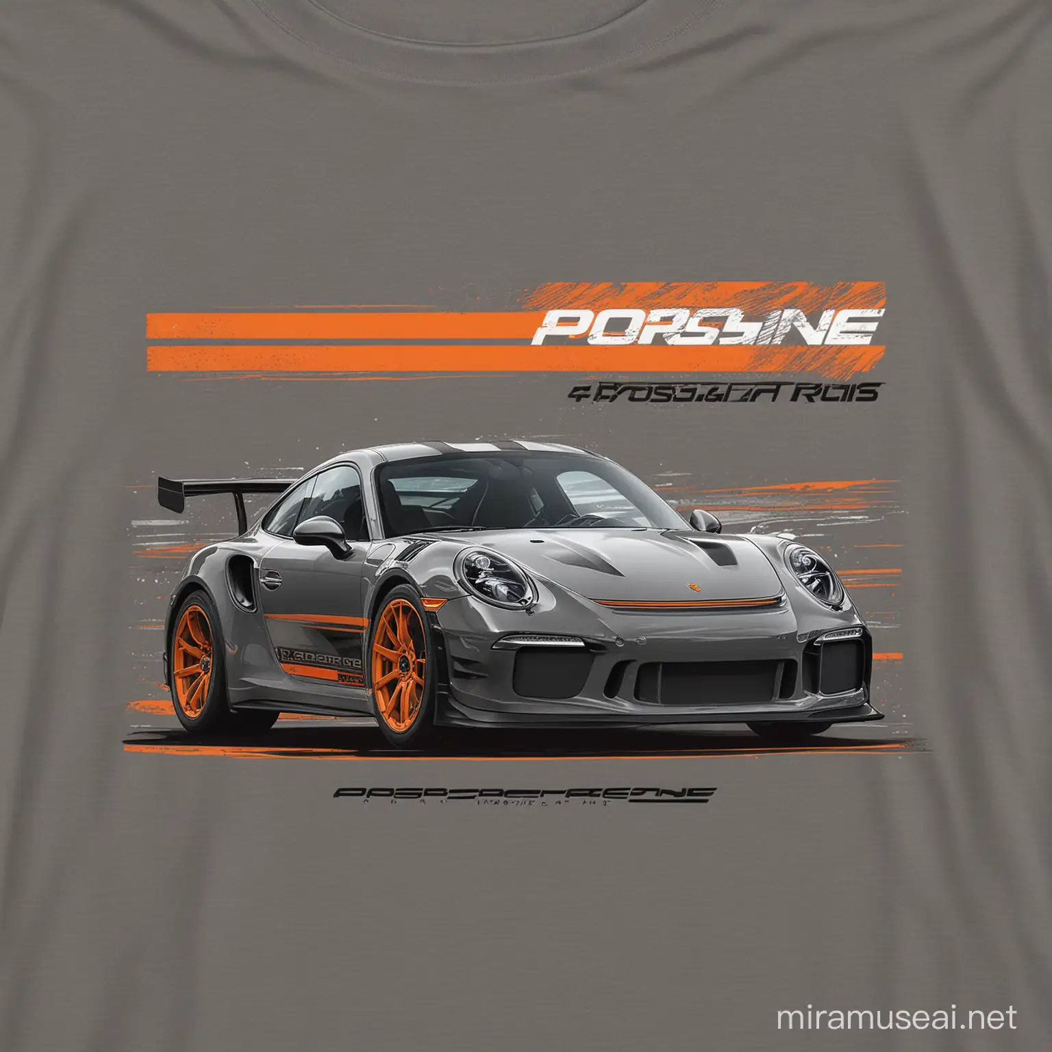 Speed Demon Porsche 911 GT3 RS TShirt Design for Motorsport Enthusiasts