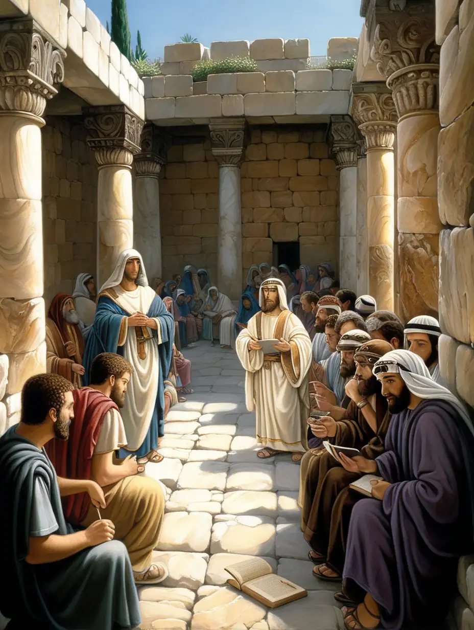 Ancient Gathering Scribes Controversy in Capernaum House