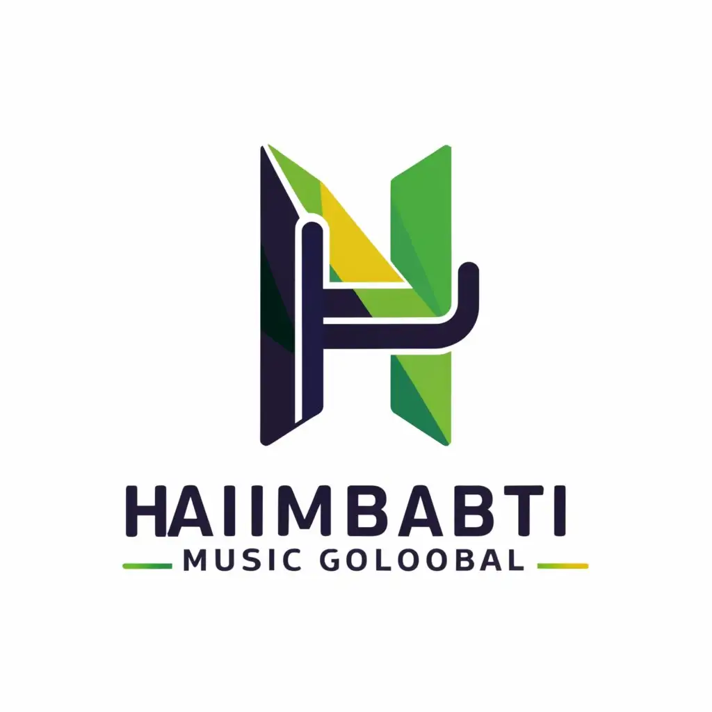 a logo design,with the text "HAIMABATI MUSIC GLOBAL", main symbol:H,Moderate,be used in Entertainment industry,clear background