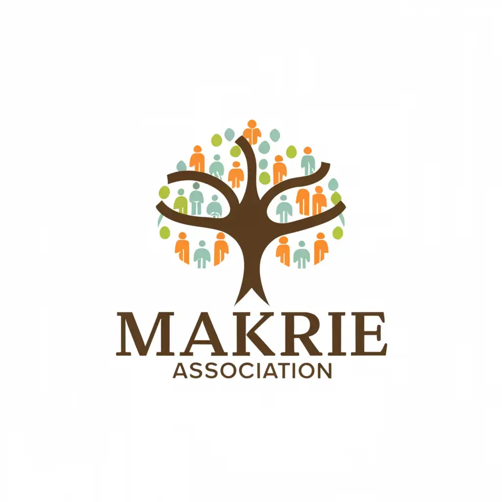 a logo design,with the text "Cultural Association Makrie", main symbol:pistachio people village,complex,be used in Nonprofit industry,clear background