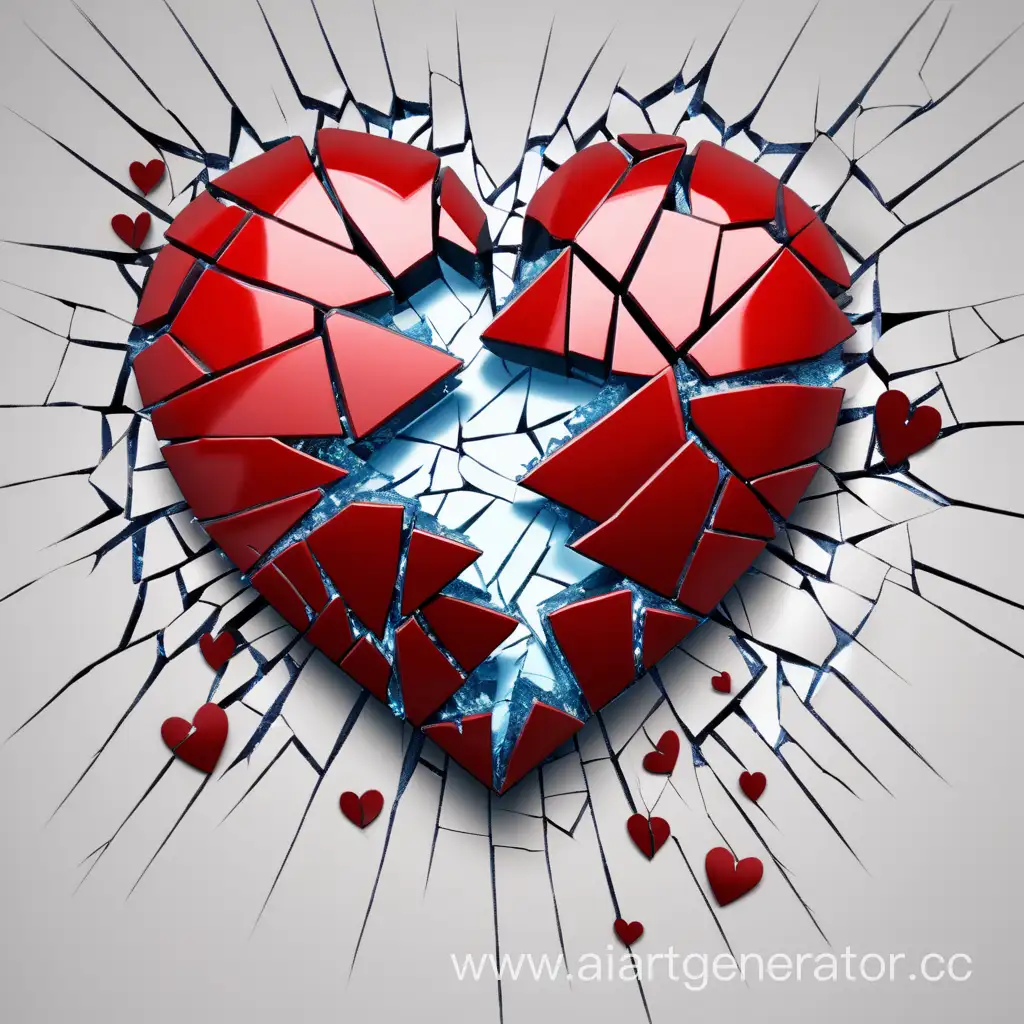shattered broken heart