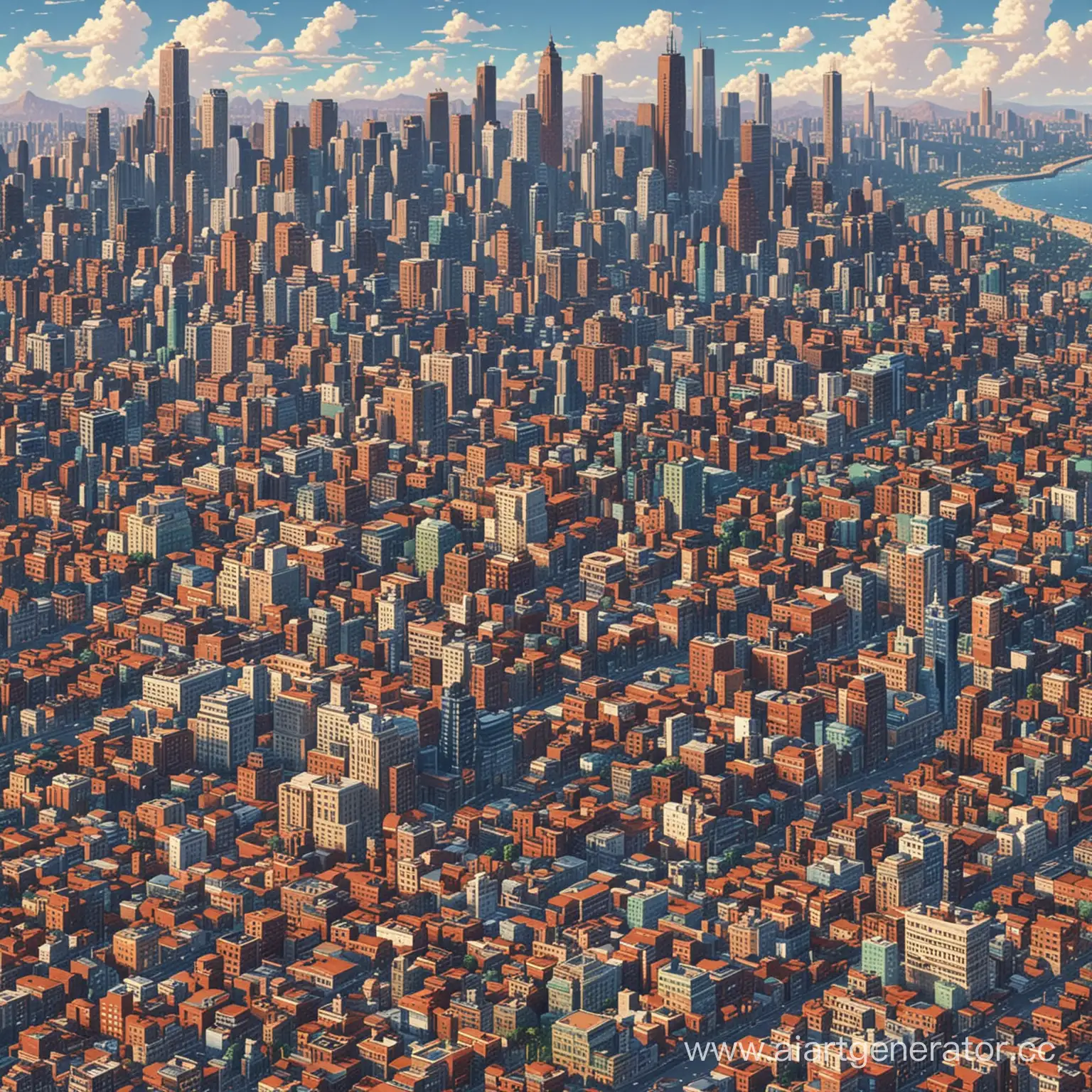 Futuristic-Pixel-Cityscape-at-Dusk-Urban-Skyline-Pixel-Art