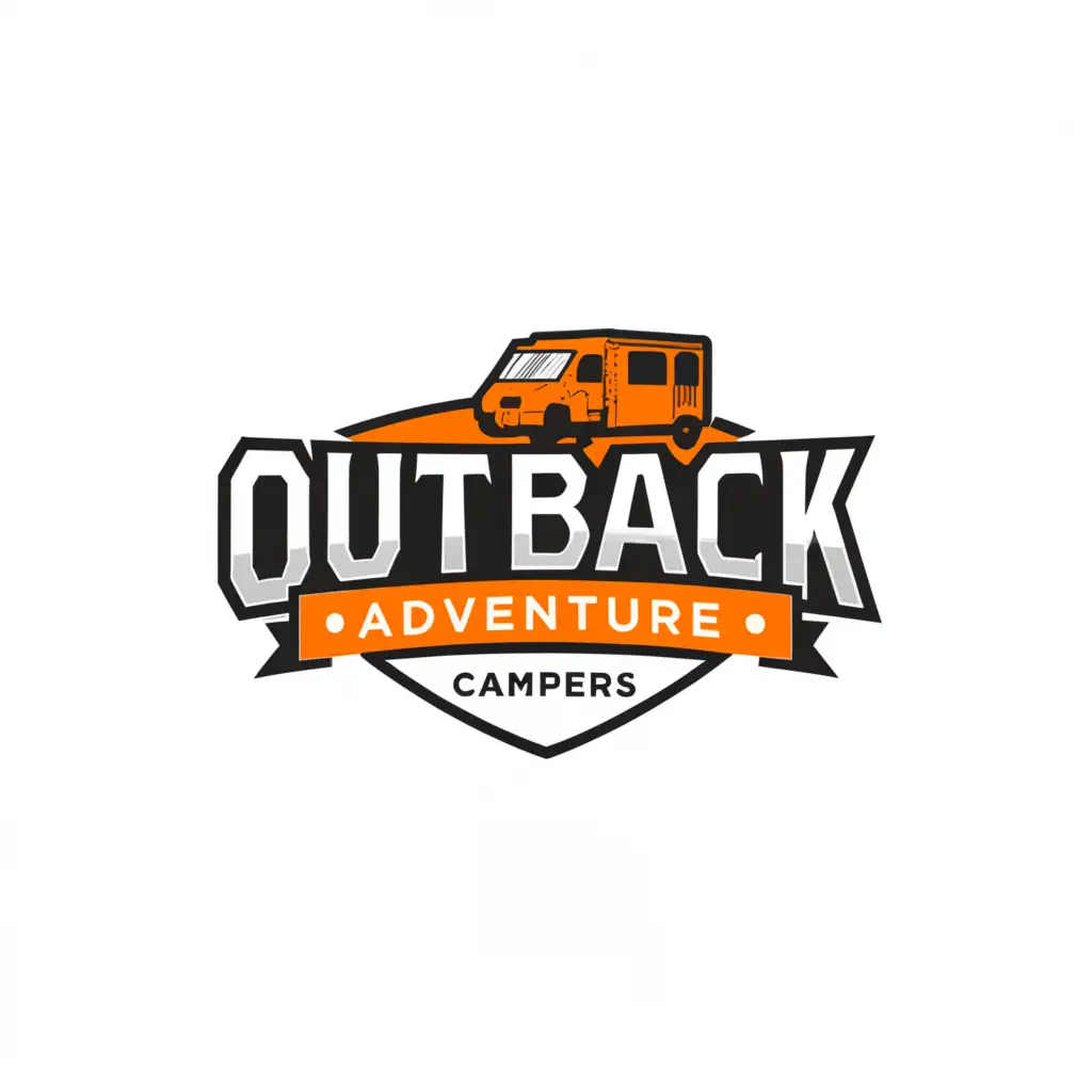 LOGO-Design-For-Outback-Adventure-Campers-Bold-Wordmark-in-Black-Burnt-Orange-for-Australian-Outback-Feel