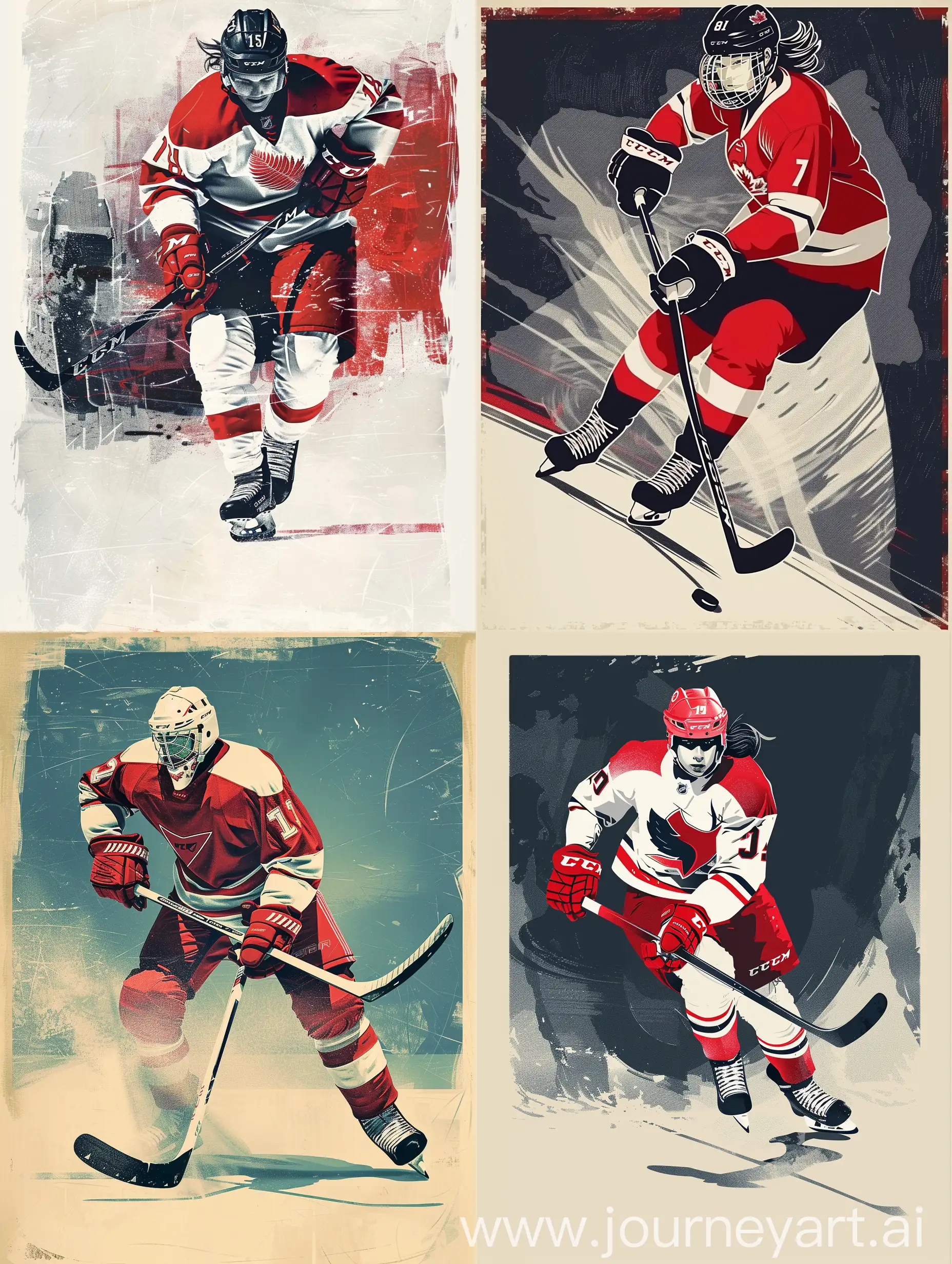 Dynamic-Ice-Hockey-Tournament-Poster-Featuring-Player-in-Striking-Red-and-White-Uniform