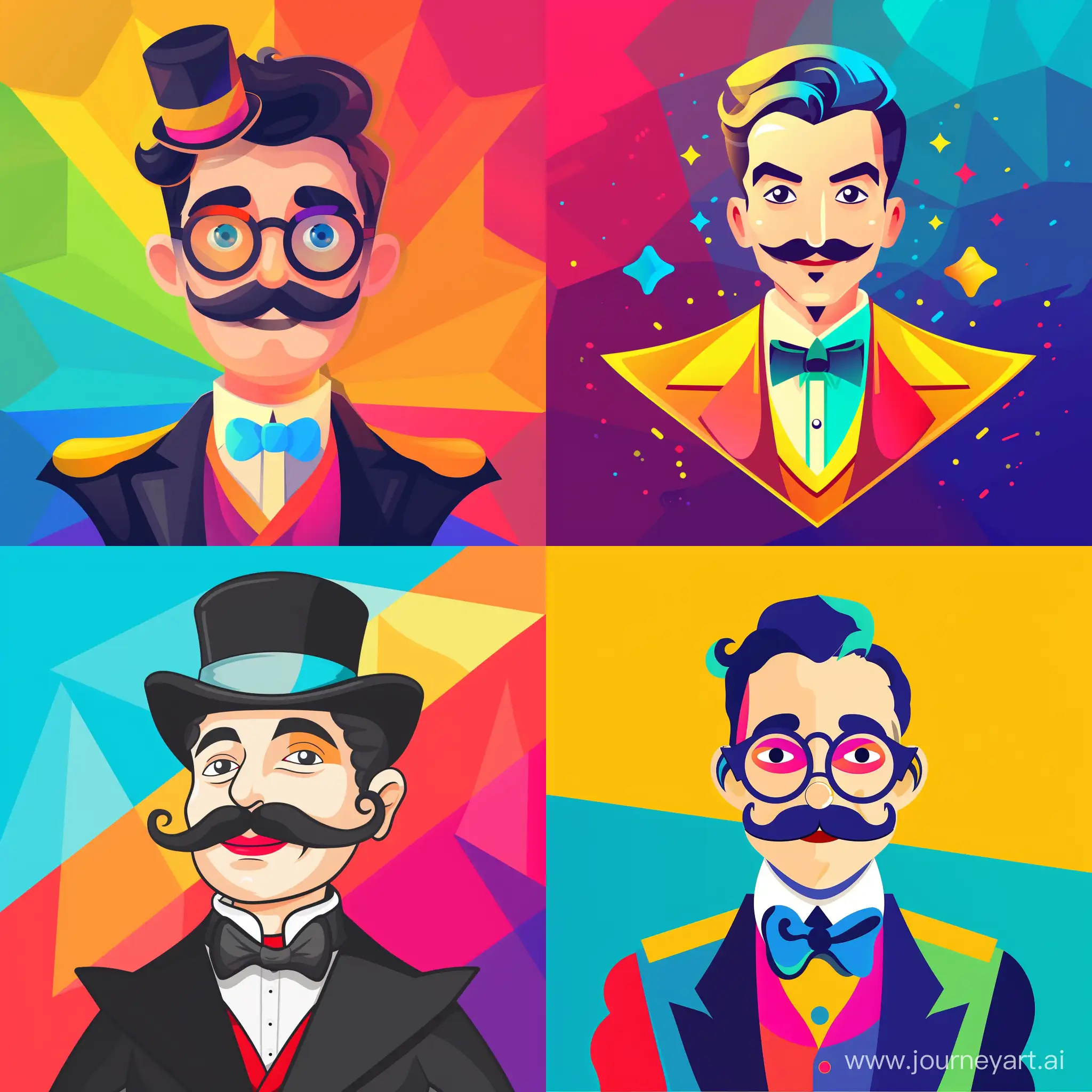 A colorful avatar for the telegram channel, where the main character is a man from monopoly