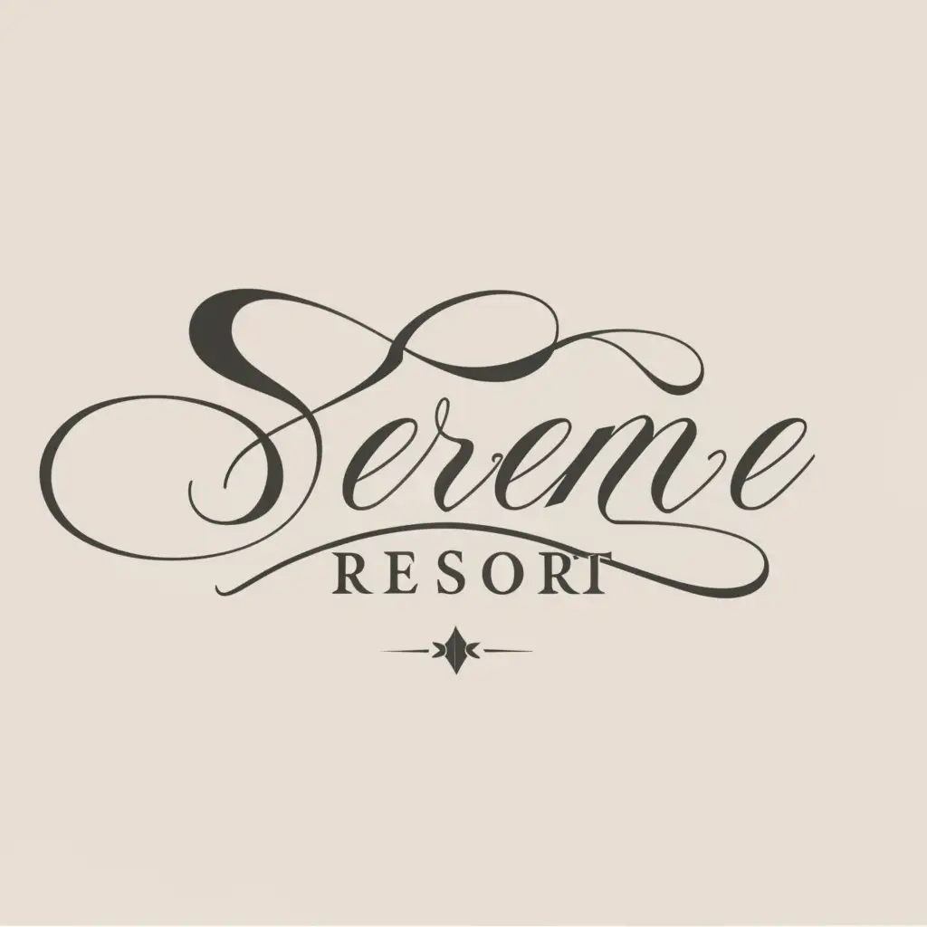 a logo design,with the text "SERENE", main symbol:SERENE RESORT,Moderate,clear background