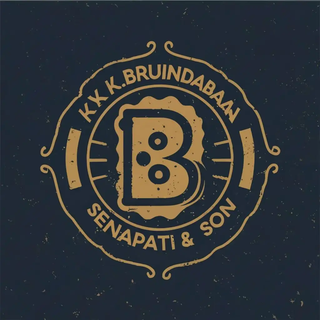 logo, K B S, with the text "K BRUNDABAN SENAPATI & SONS", typography, be used in Retail industry