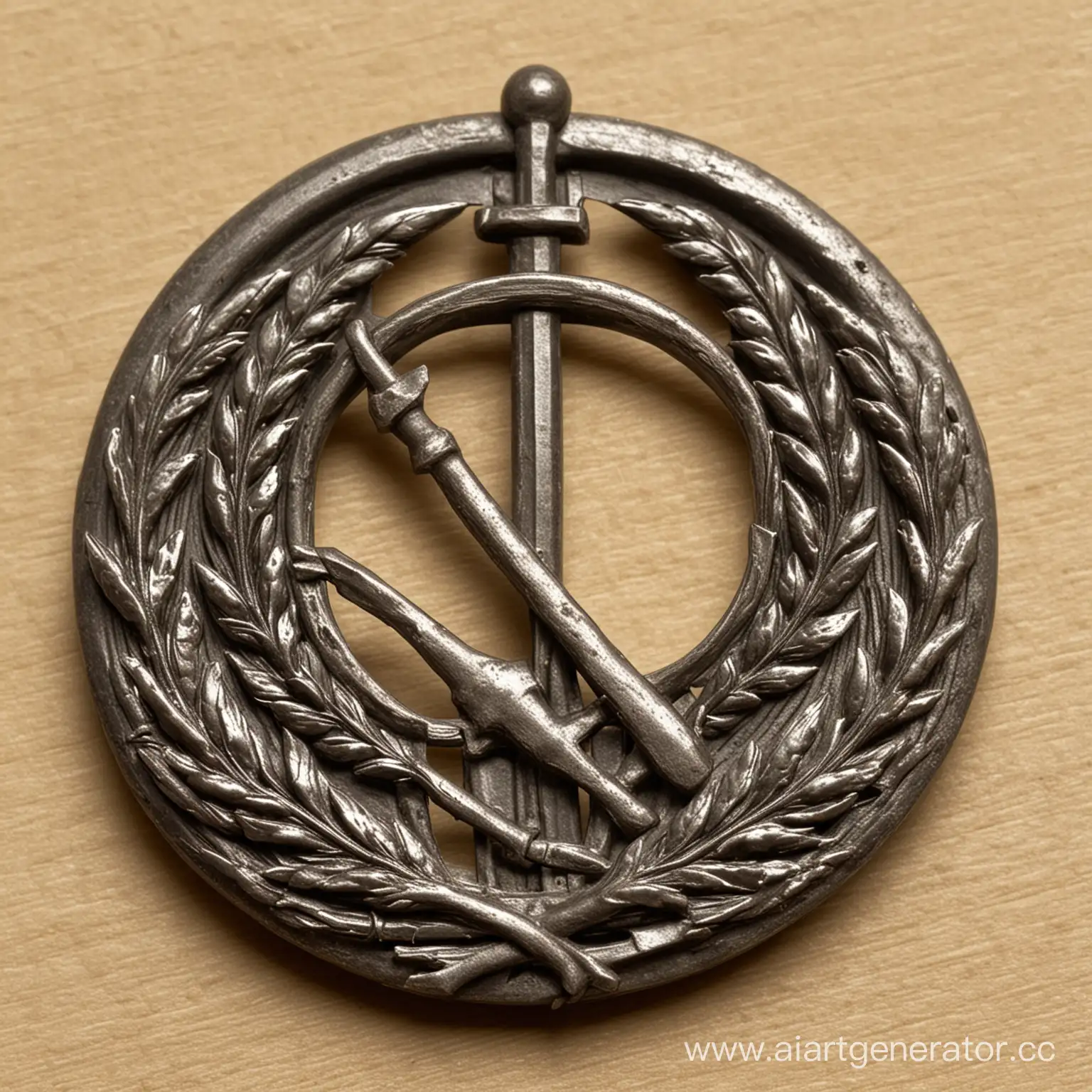 Iron-Badge-with-Sickle-and-Wheat-Sheaf-Symbol