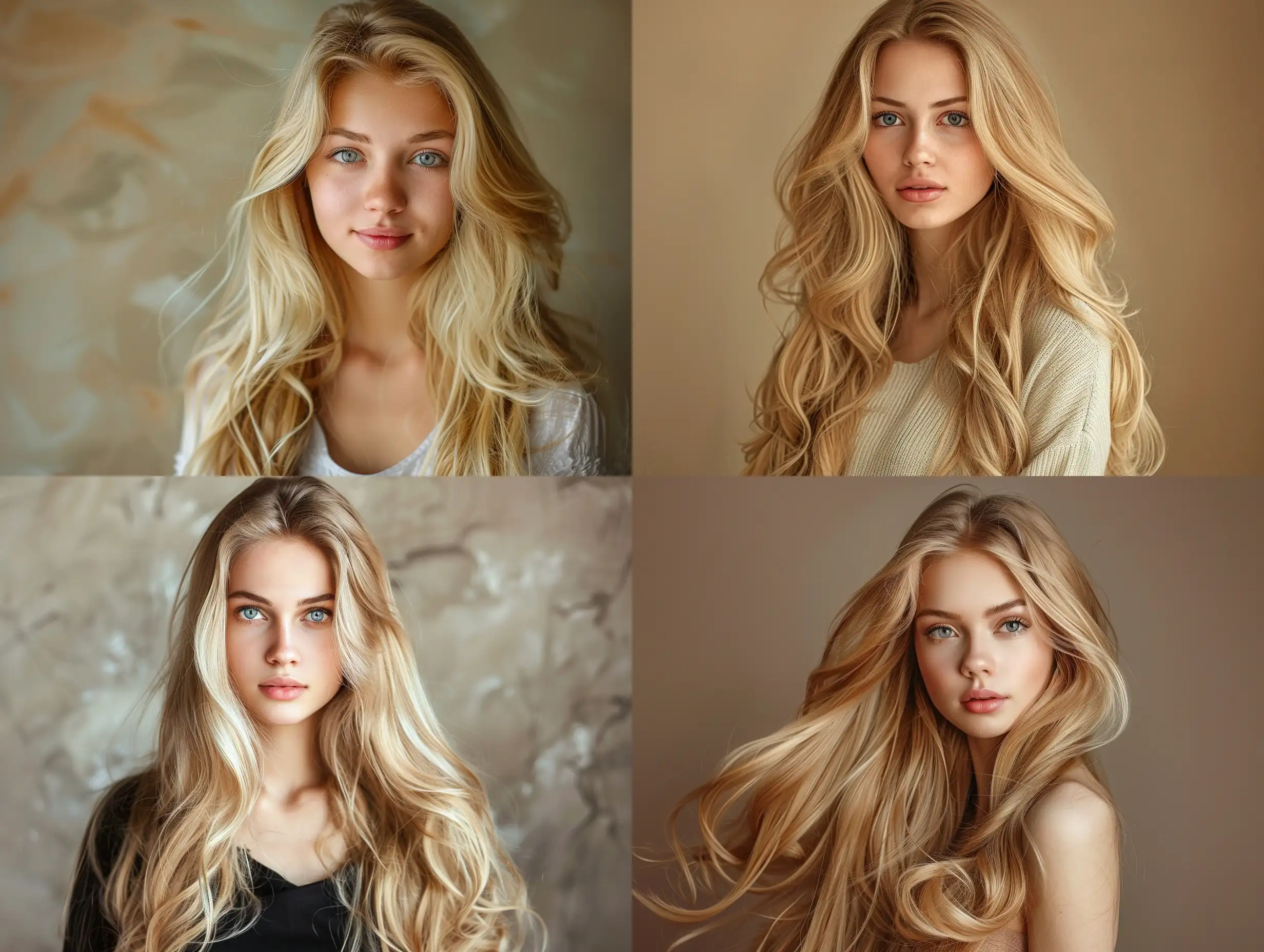 beautiful blonde long hair girl, 25 years, photo