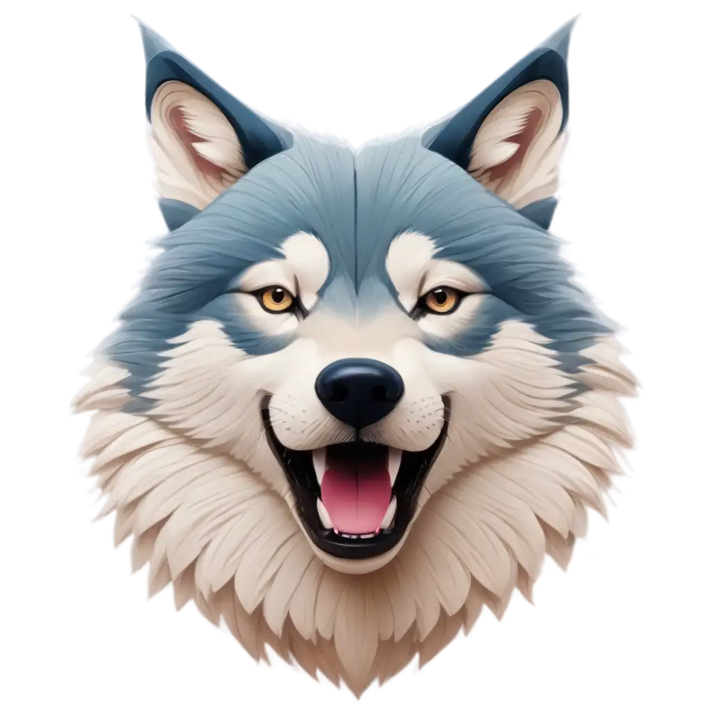 3D COLORFUK WOLF FACE DESIGN