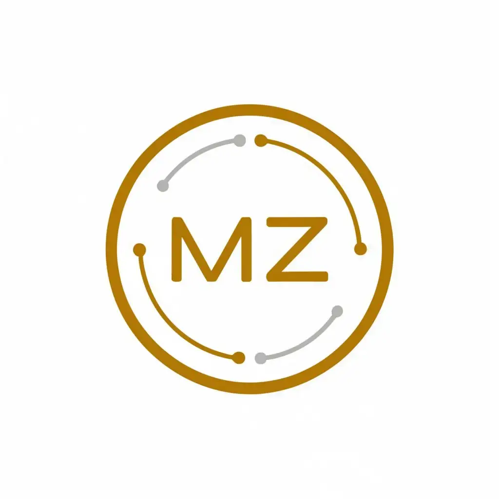 LOGO-Design-For-MZ-Construction-Bold-Circles-with-Minimalist-Typography-in-Black-and-White