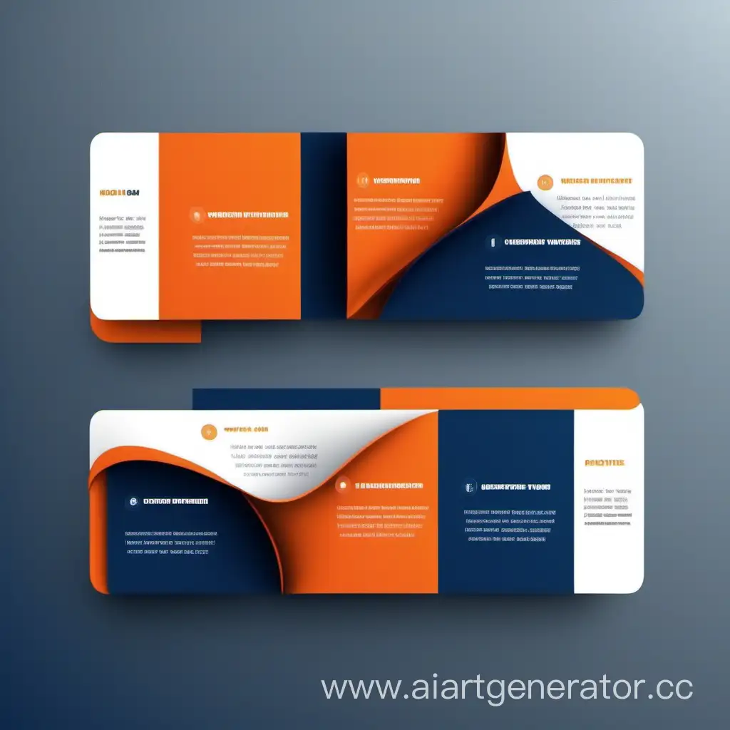 Современный дизайн для 4 слайдов использую оранжевый и темно-синий