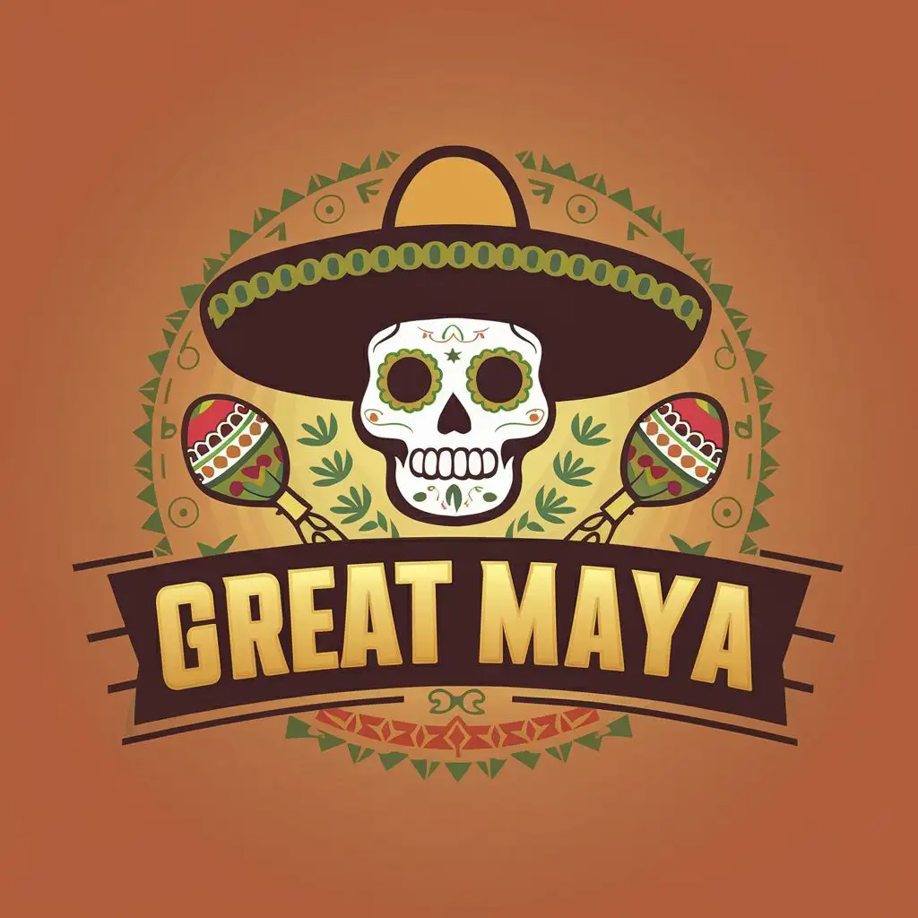 LOGO-Design-For-Great-Maya-Vibrant-Colors-Aztec-Symbols-and-Day-of-the-Dead-Inspiration