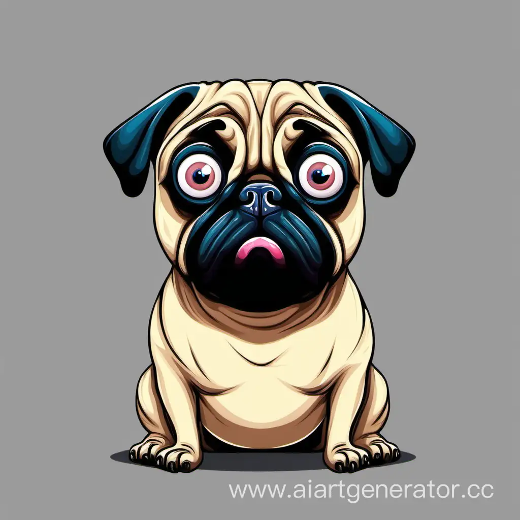 Adorable-Funny-Pug-with-Expressive-Bulging-Eyes-Art