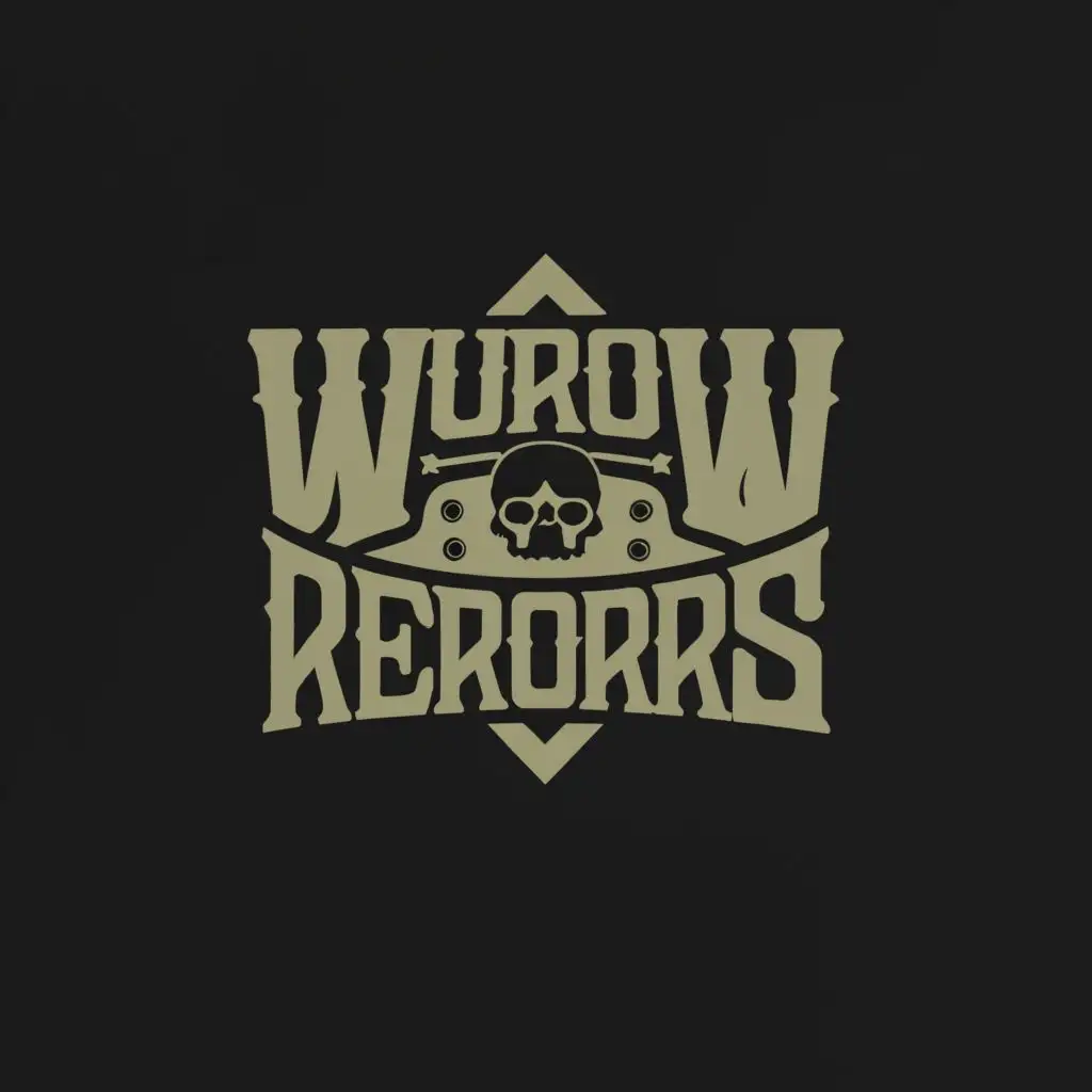 LOGO-Design-For-WUROW-RECORDS-Bold-Text-with-a-Dead-Symbol-on-a-Moderate-and-Clear-Background