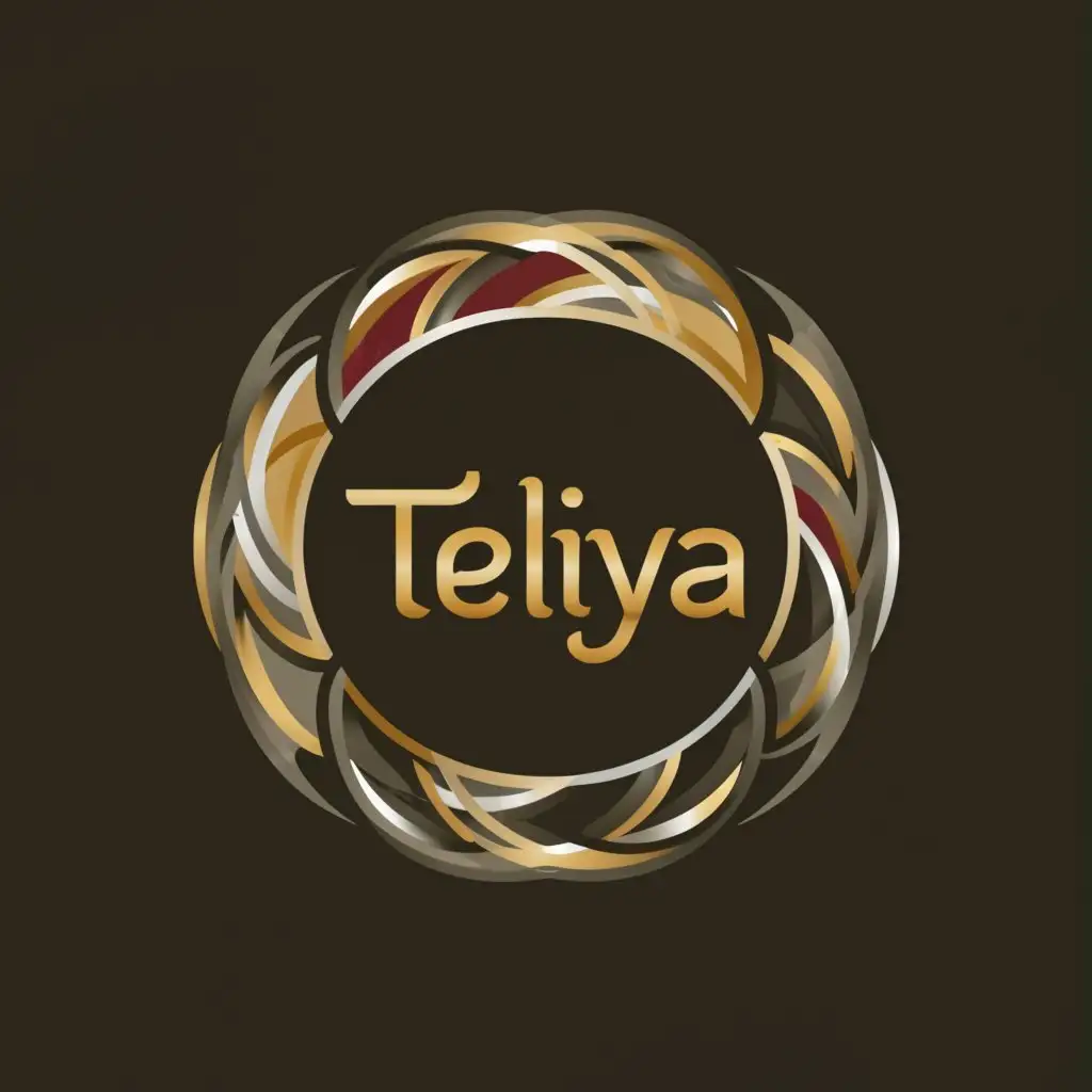 a logo design,with the text "TELIYA", main symbol:T logo brand Cericle Silver  gold yellow green  red,complex,be used in Technology industry,clear background