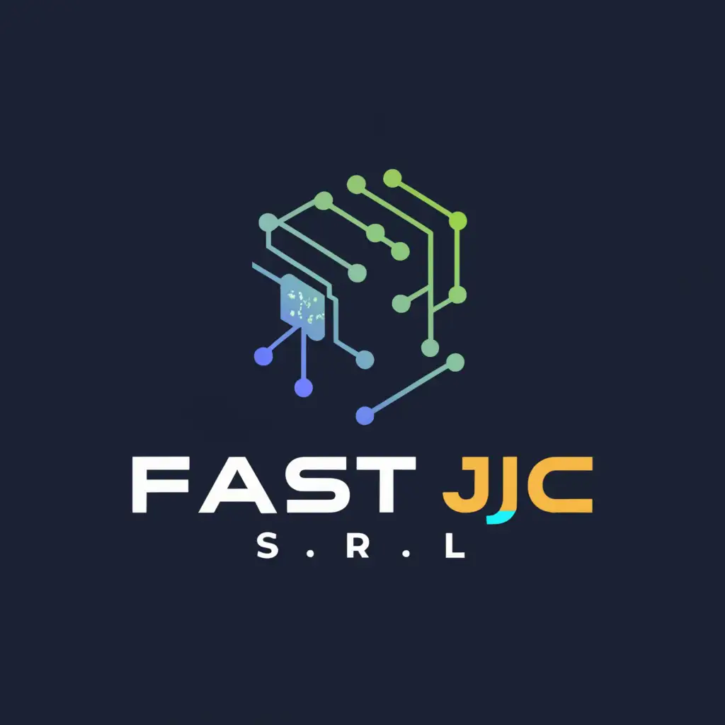a logo design,with the text "FASTJC S.R.L.", main symbol:computer,complex,be used in Technology industry,clear background