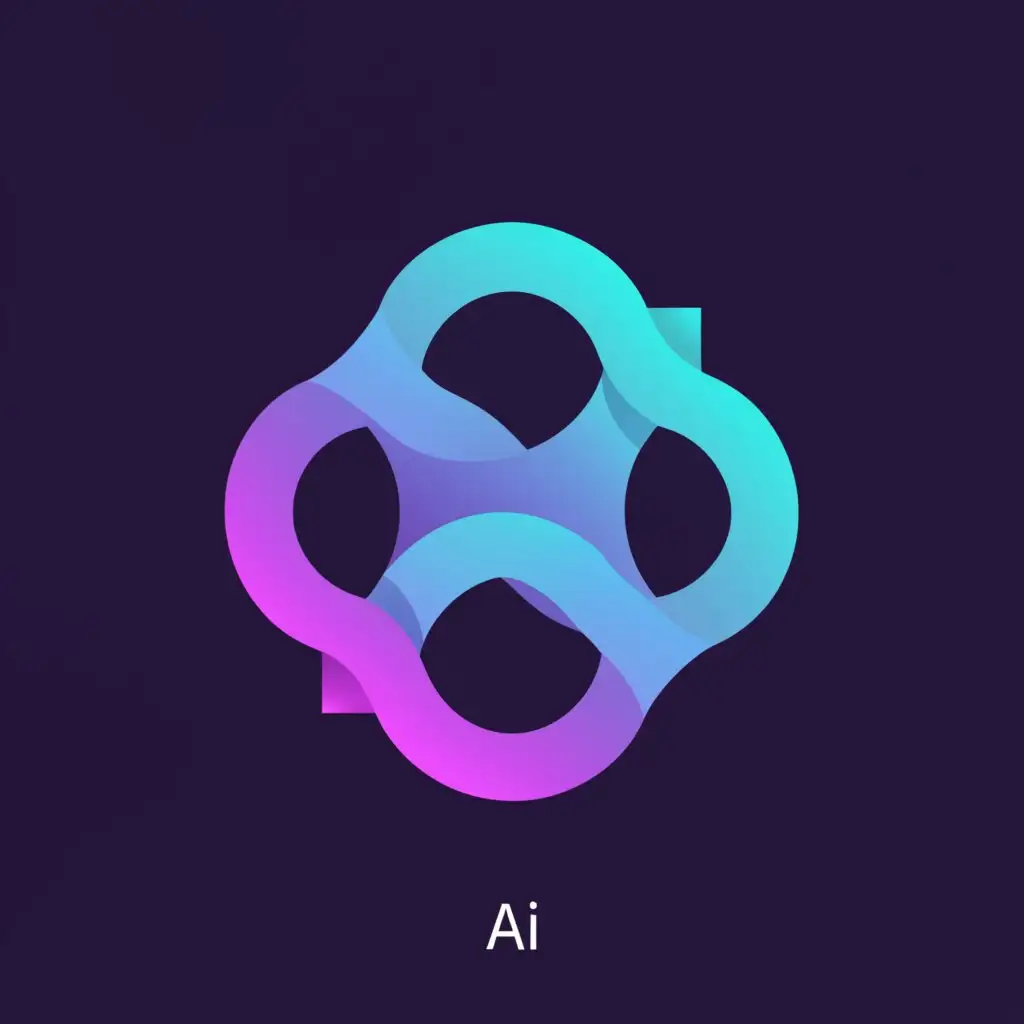 a logo design,with the text "AI", main symbol:geometric figures ,Moderate,be used in Technology industry,clear background