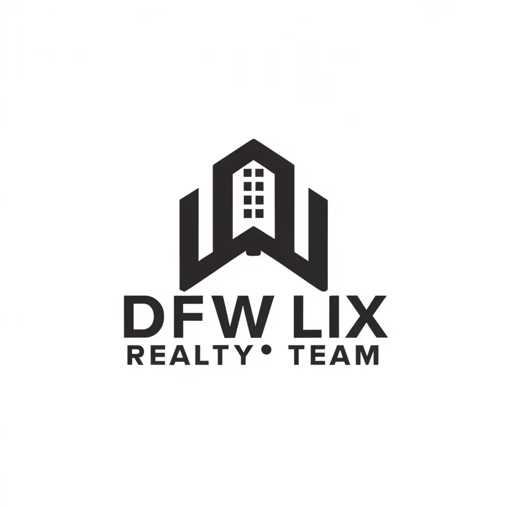 a logo design,with the text "DFW Lux Realty Team", main symbol:House,Moderate,clear background