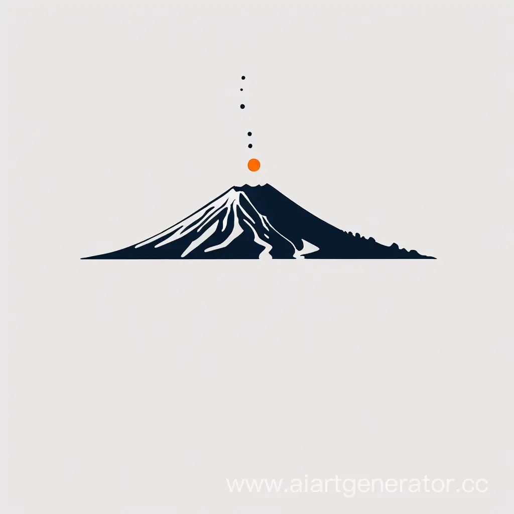 Mount-Etna-Minimalist-Landscape-on-White-Background